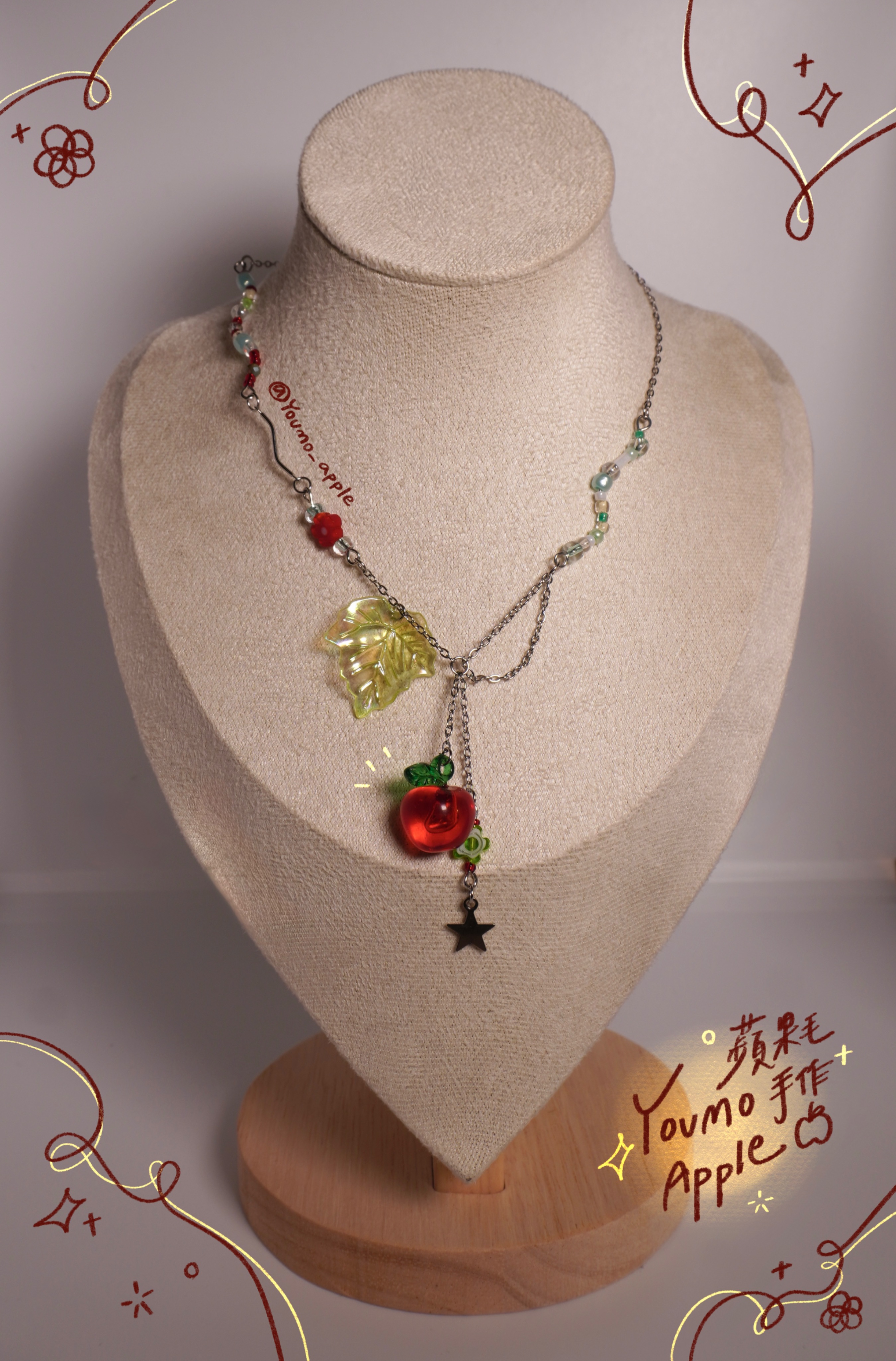 Leaf ＆ Apple🍎🍃葉與蘋果項鍊
