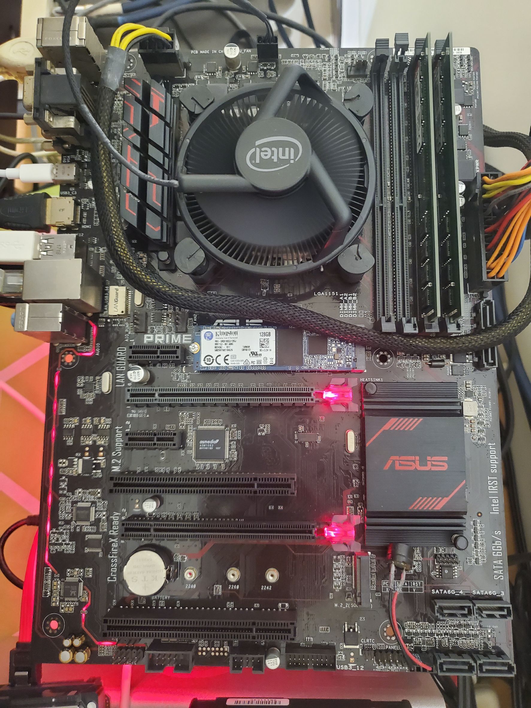 半套主機 i5-7600+ASUS prime b250-pro主板+16g ram+128G SSD