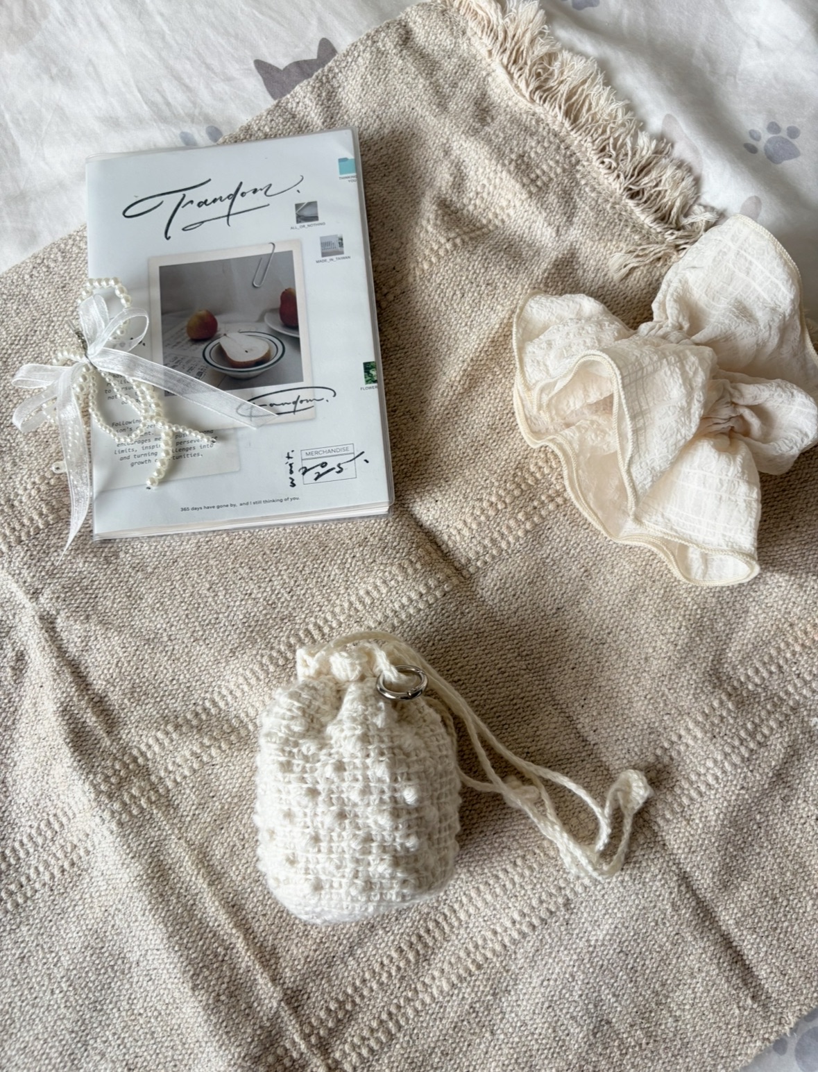 溫柔編織毛毛小束口袋🤍