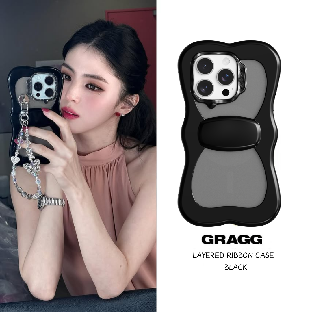 📍Chilling Bubble | GRAGG 蝴蝶結雙層手機殼 iPhone 韓國品牌代購