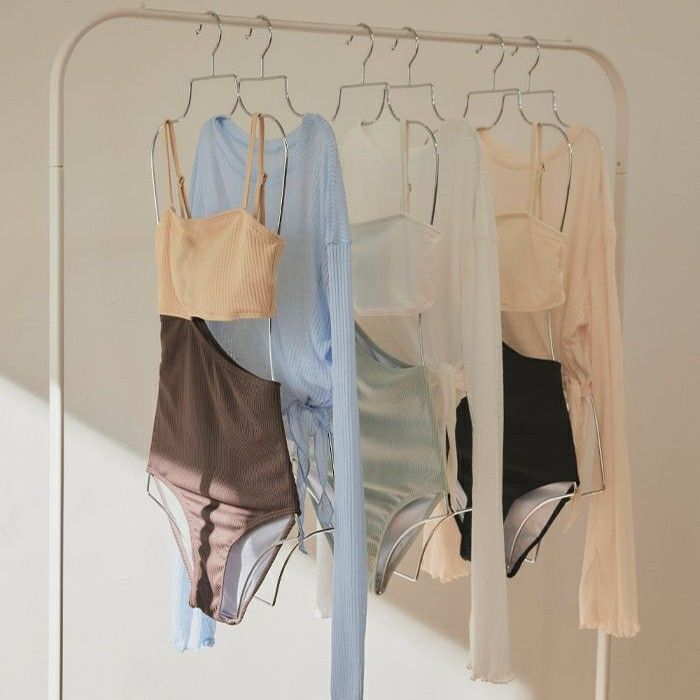 📍Chilling Bubble | SEA DRESS 細肩帶挖洞連身泳衣+斜綁帶罩衫 日本品牌代購