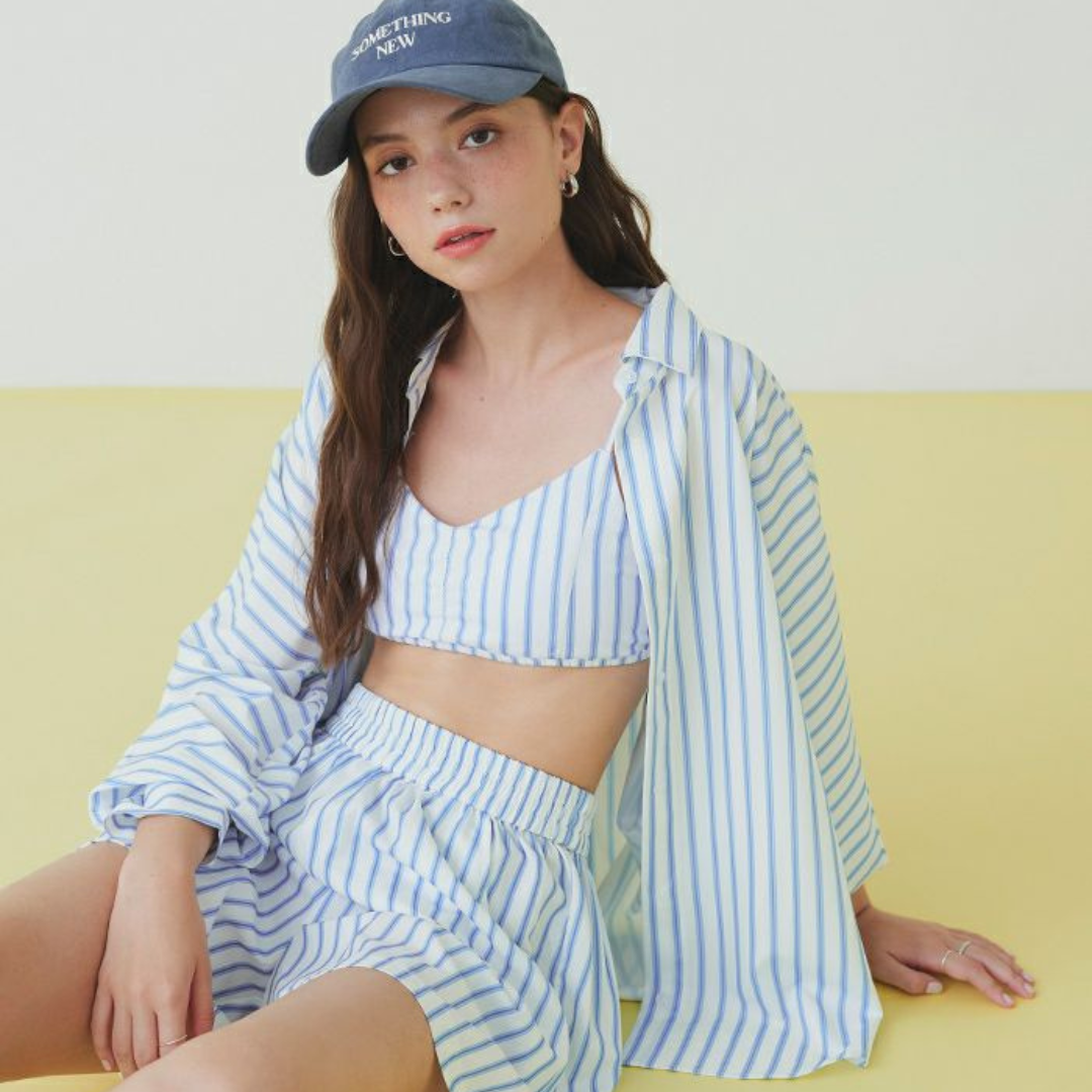 📍Chilling Bubble | SEA DRESS 襯衫+短褲+比基尼泳衣套裝 日本品牌代購