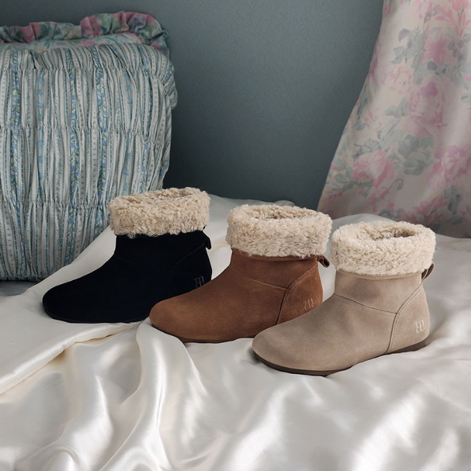 📍Chilling Bubble | mac moc 刷毛牛皮冬季短靴 韓國品牌代購