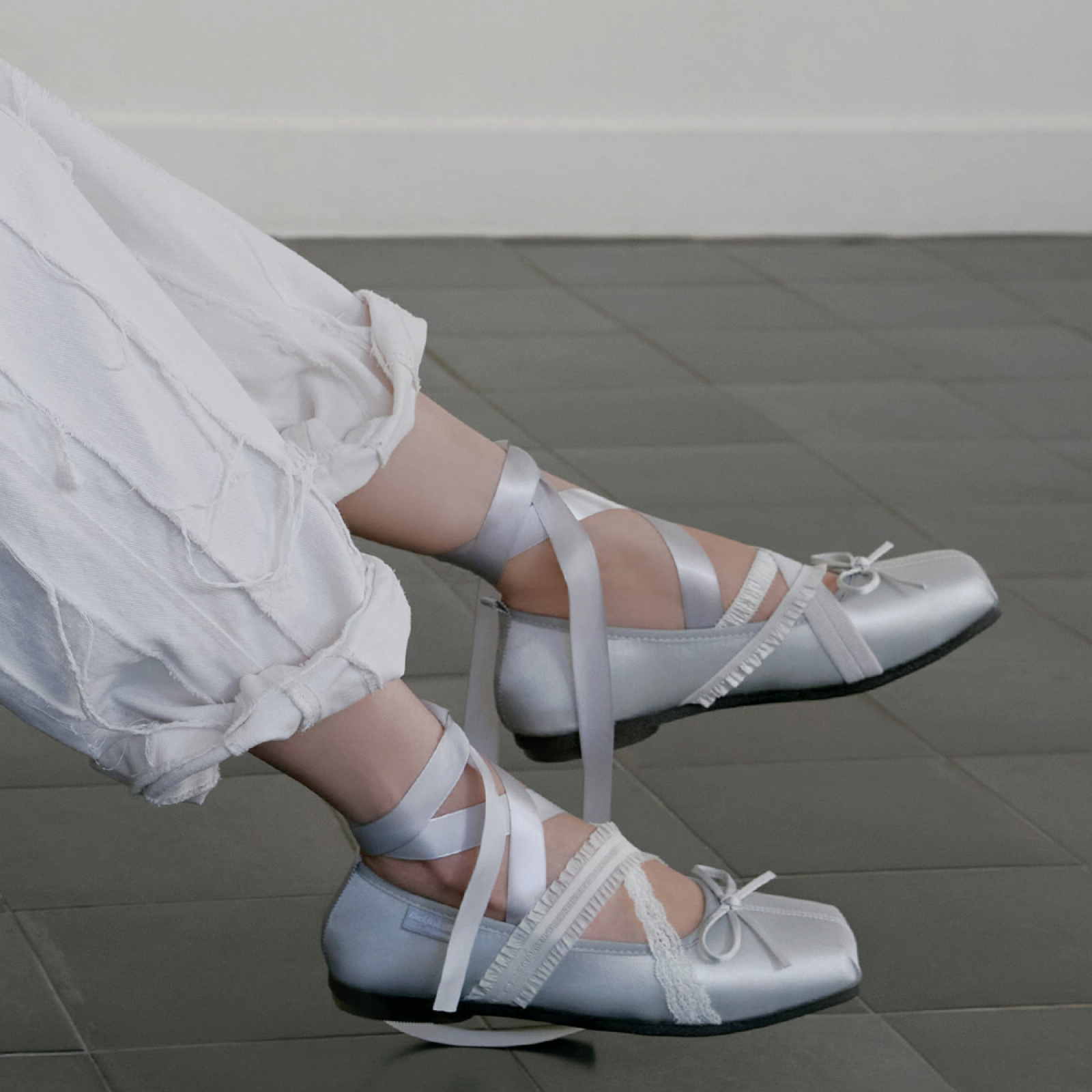 📍Chilling Bubble | Rockfish Weatherwear 交叉鬆緊帶芭蕾舞平底鞋 韓國品牌代購