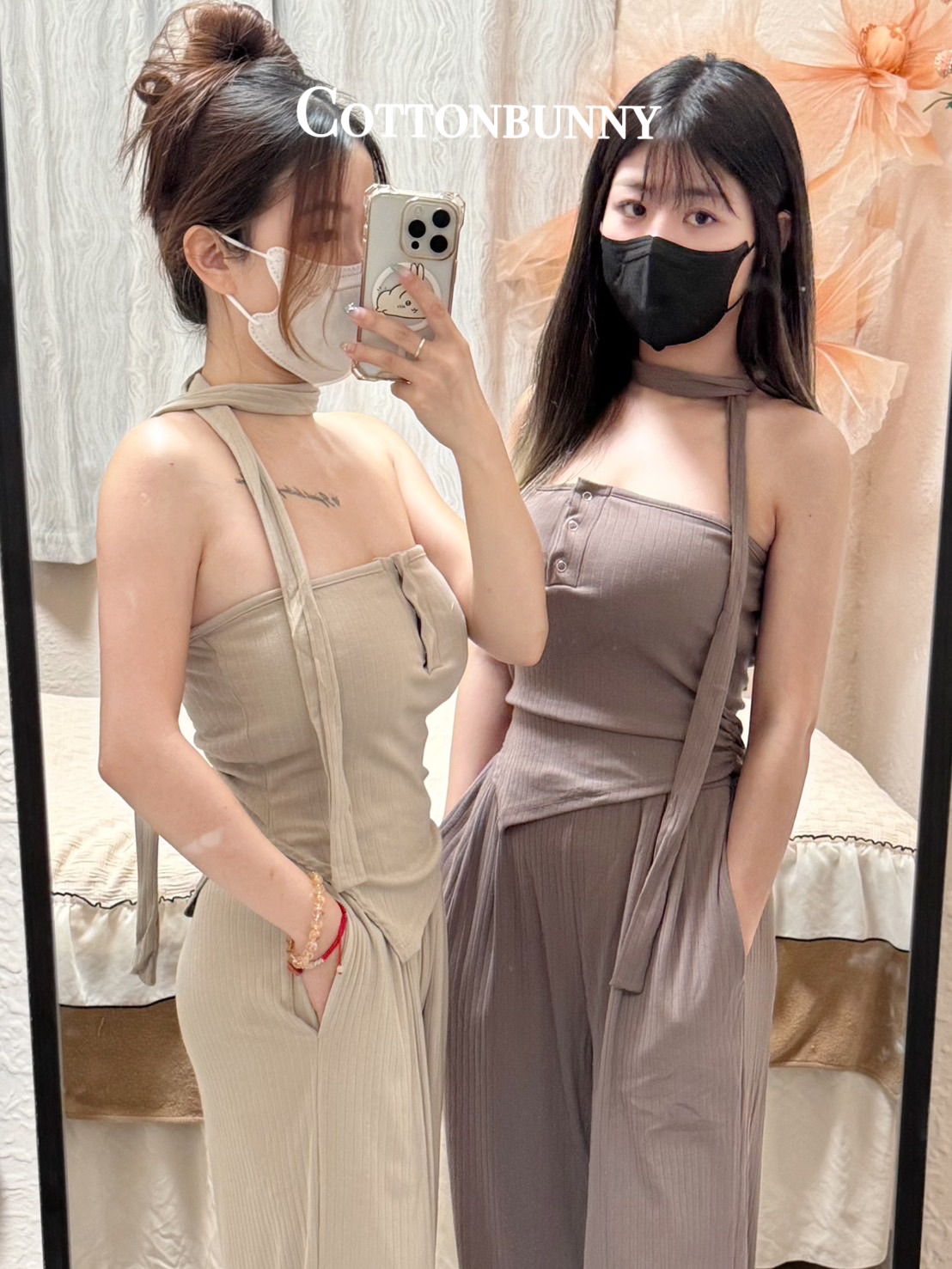 9480♡ㄧ帶開釦平口寬褲套