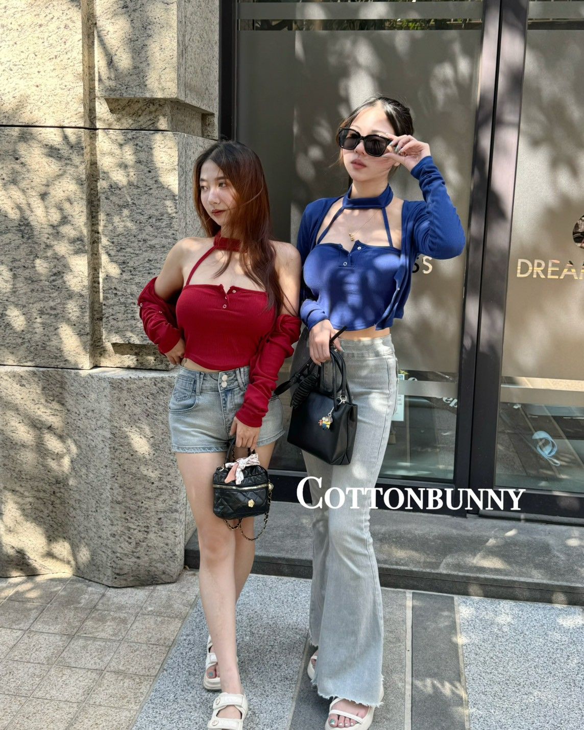 9554♡套脖開釦背+小外套