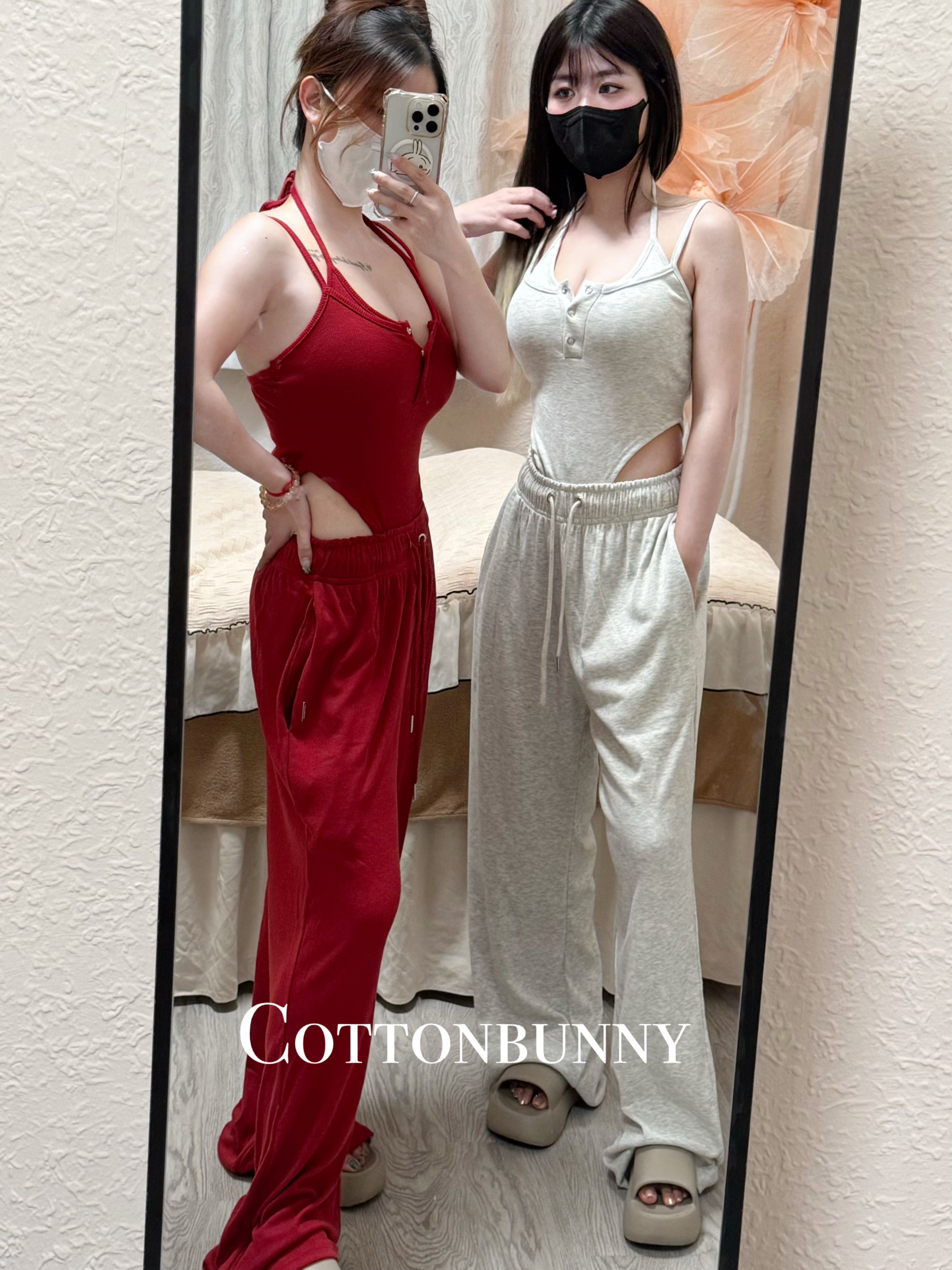 7200♡假2件連體背心+寬褲