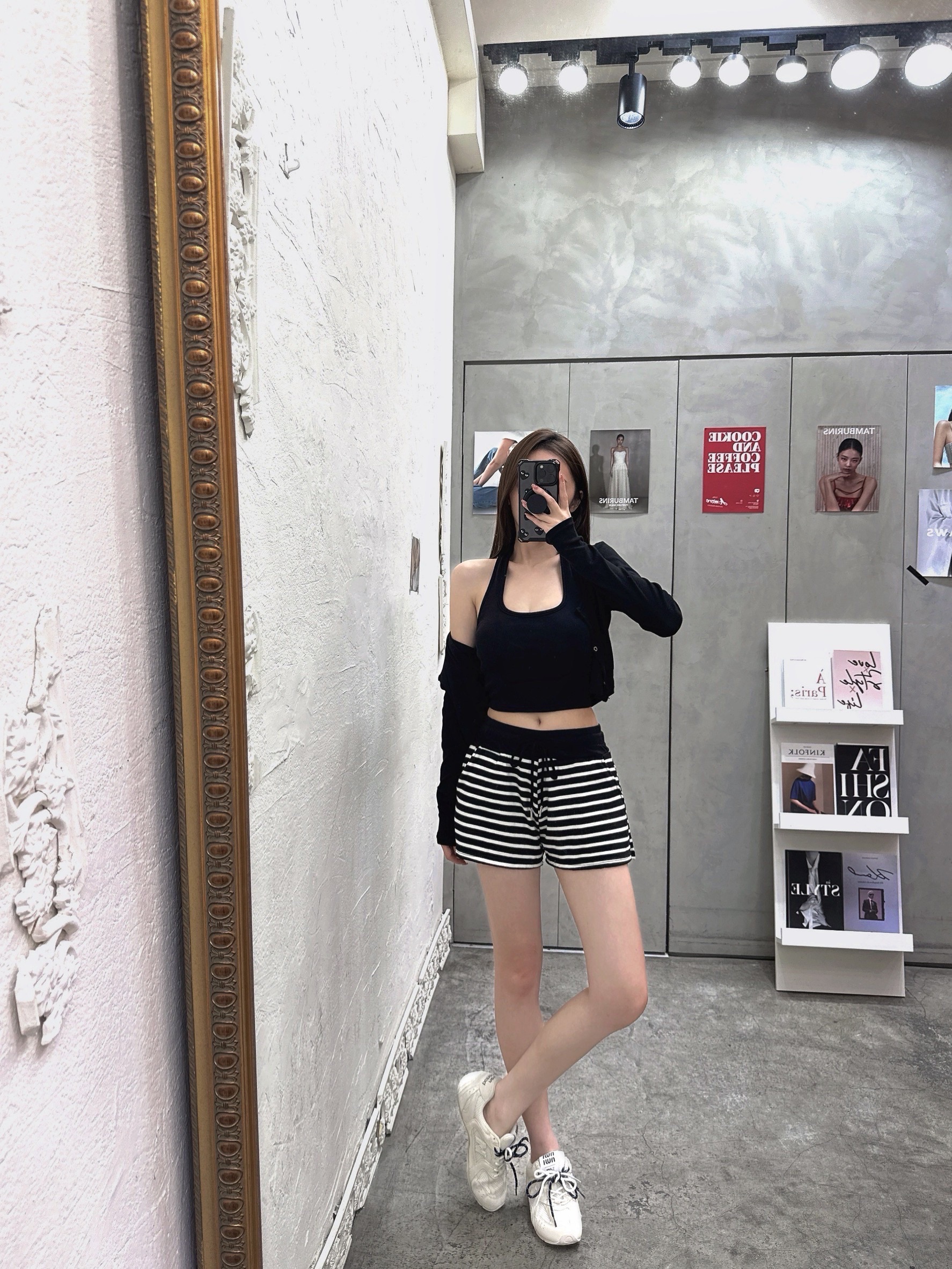 9564♡套勃背心+外套+條紋短褲