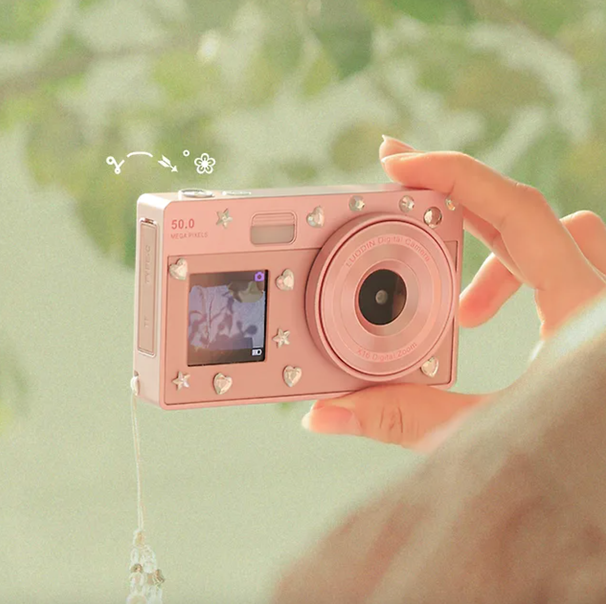 luodin - 雙螢幕CCD相機 送串珠吊飾+貼紙