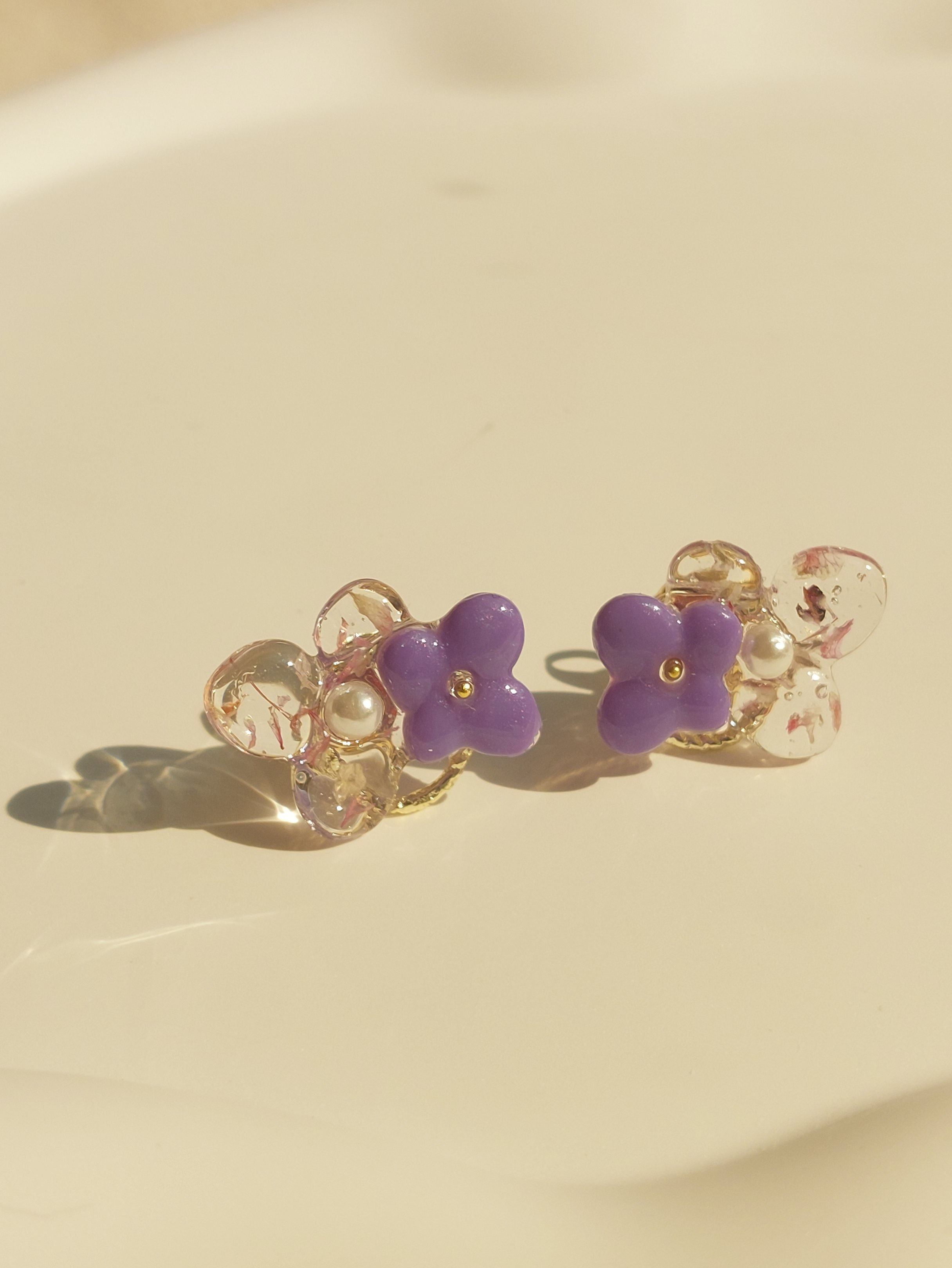 夏以晝印象耳環 無盡夏系列 日本乾燥花封入