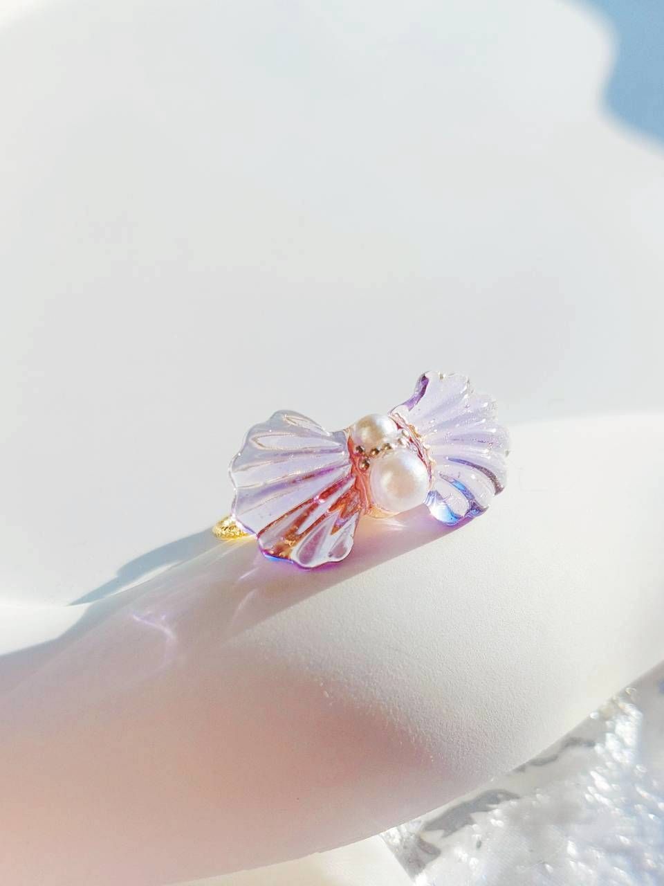 人魚之吻－鍍14K金開口戒｜可自由調整戒圍