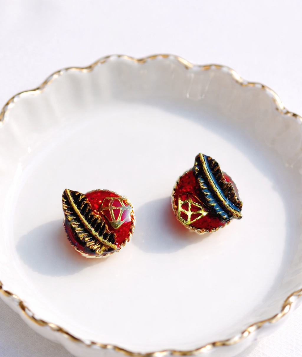 黯羽鍍徽系列飾品 - 耳環｜娃用胸針 磁鐵款