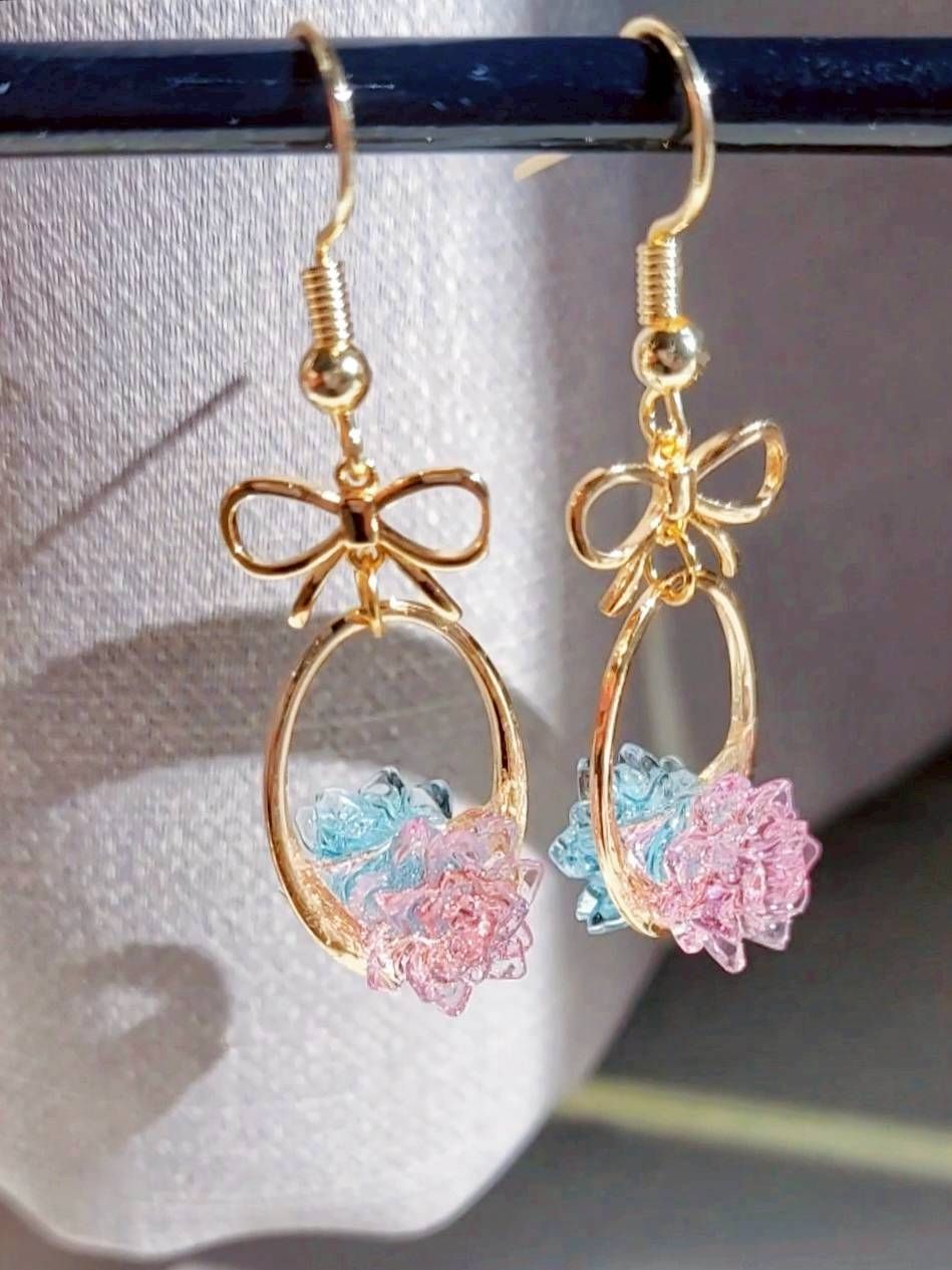 並蒂雙生耳環｜鍍14K金墜飾