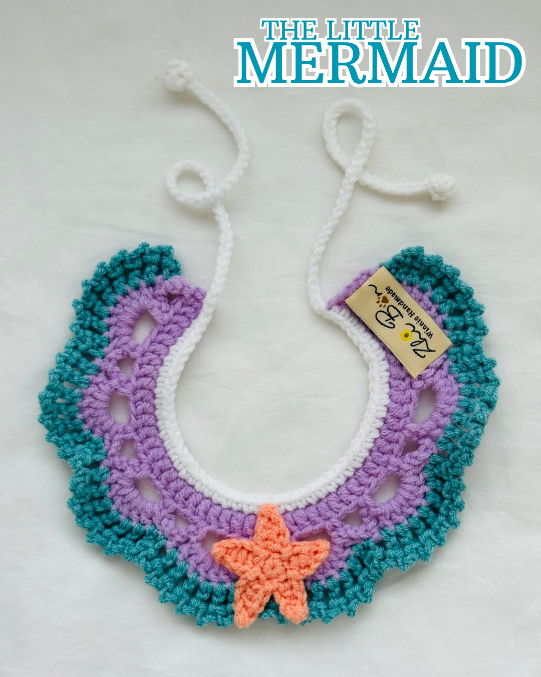 🧜🏻‍♀️ The Little Mermaid 小美人魚｜寵物鉤針圍脖