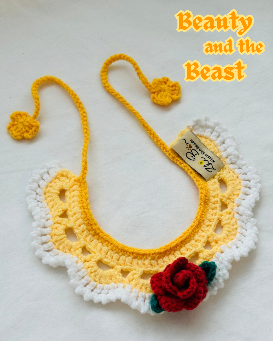 🌹Beauty and the Beast 美女與野獸｜寵物鉤針圍脖