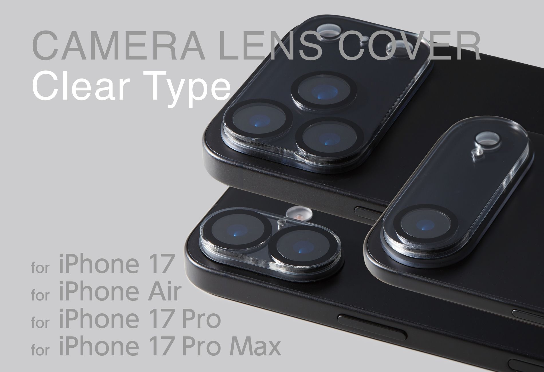 日本 DeFF CAMERA LENS COVER 透明鏡頭保護貼 for iPhone 17系列