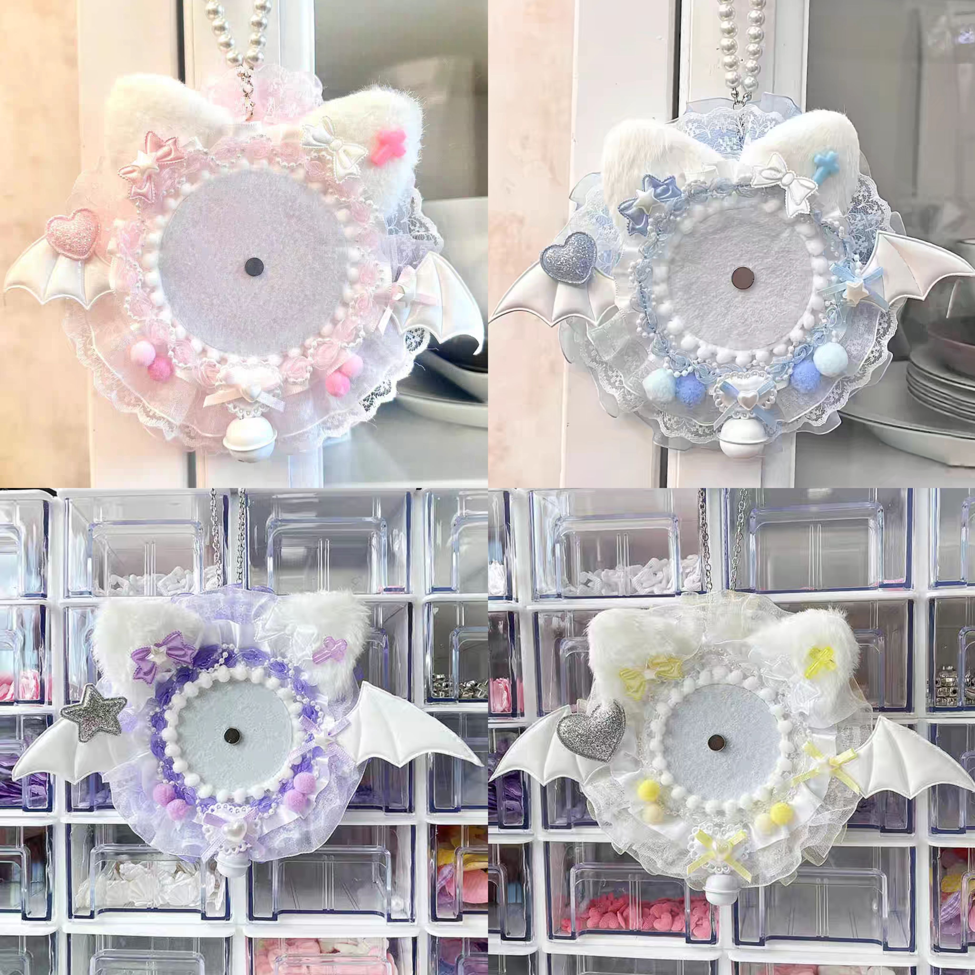 惡魔貓吧唧托（白色）