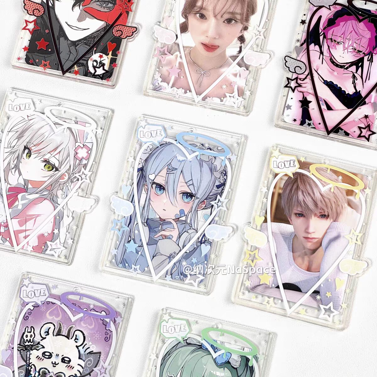 愛心天使壓克力卡磚（3寸）