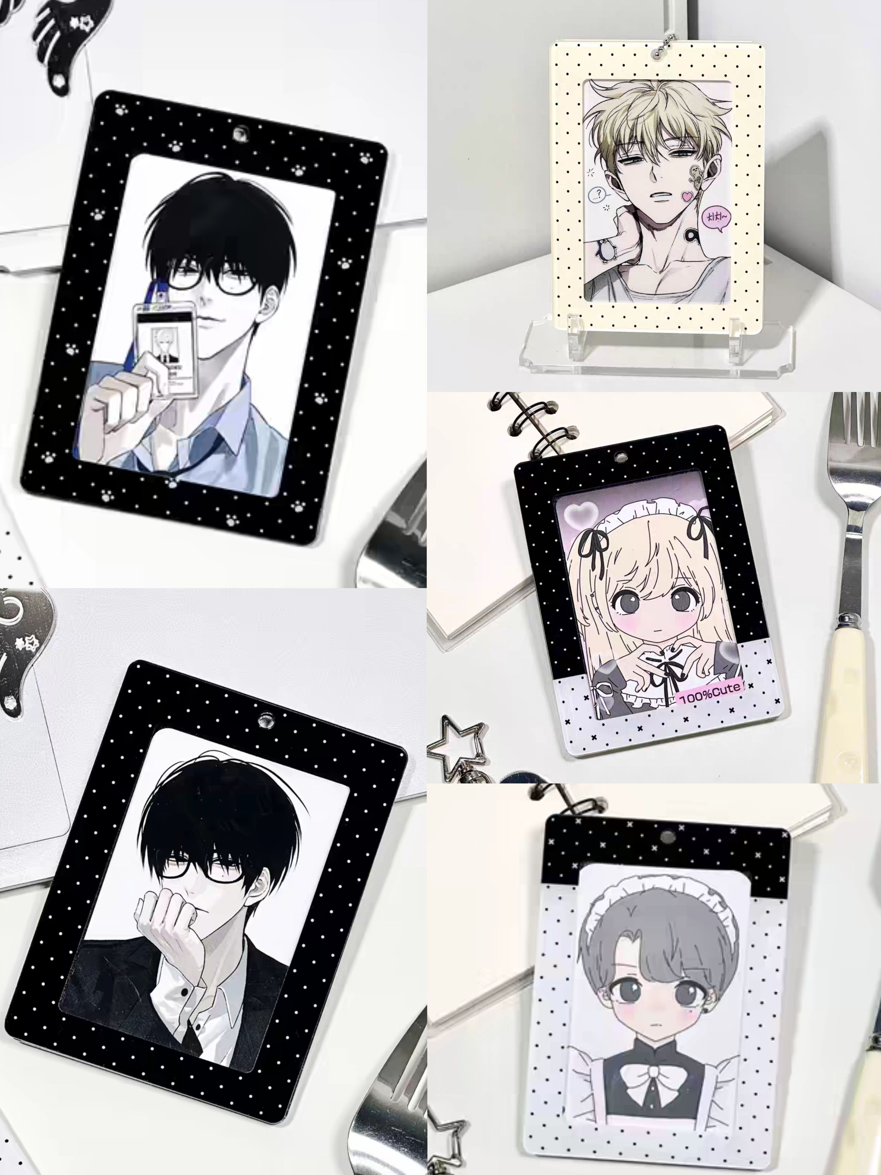 波點壓克力卡磚卡套（3寸）