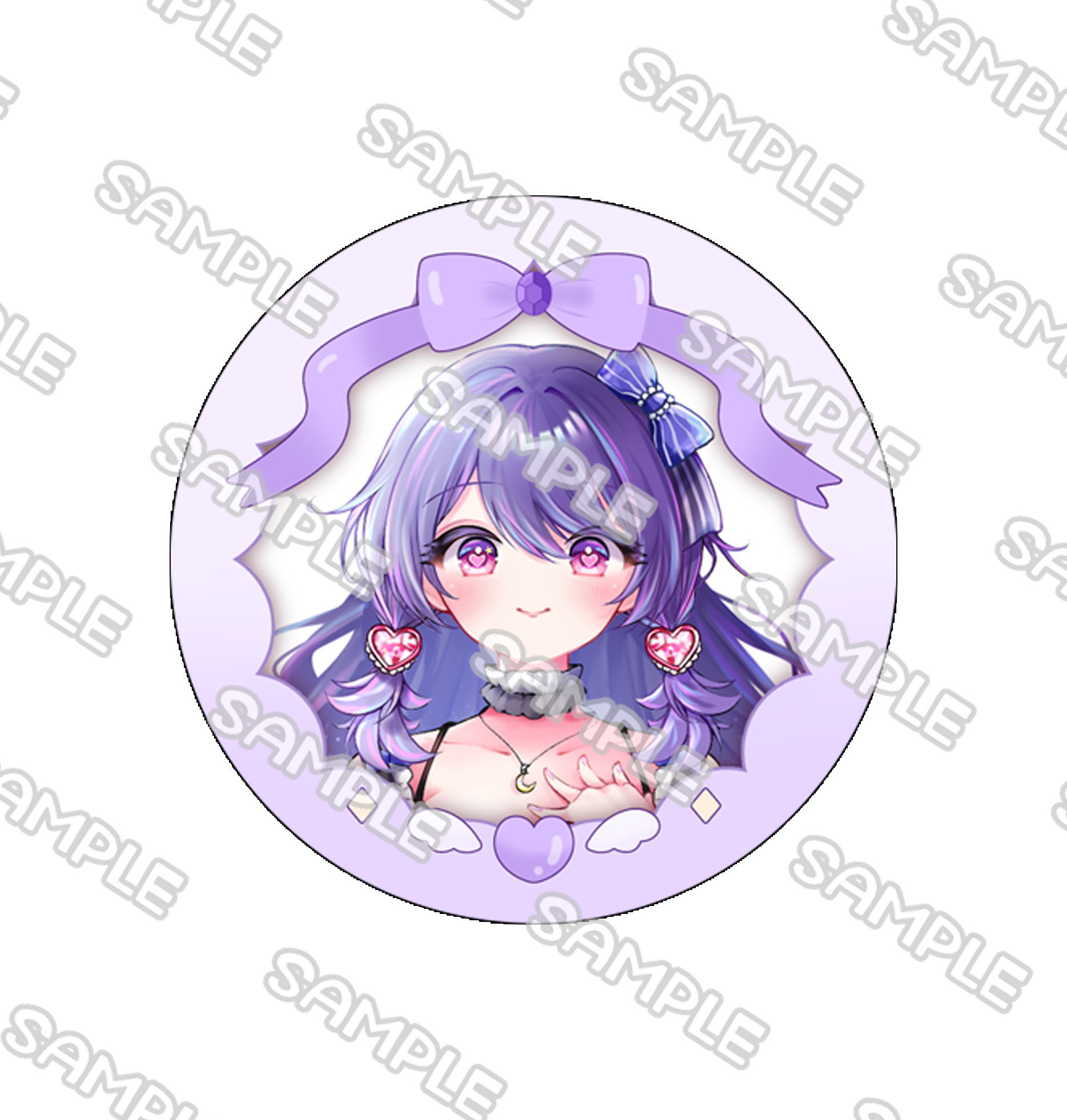 Vtuber星ノ海琉璃霧面細閃徽章