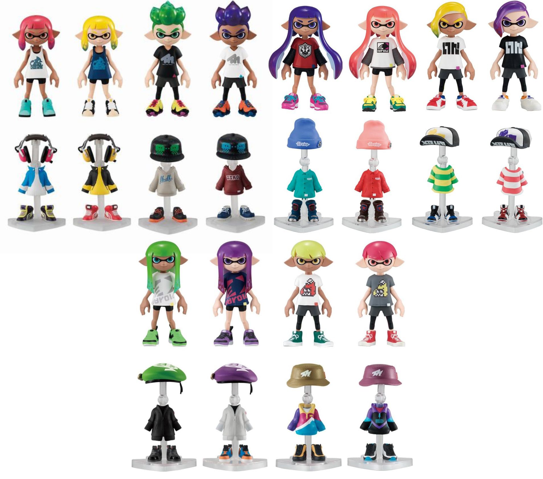 全新未拆斯普拉遁2/換裝魷魚收藏/萬代食玩/換裝人偶/替換公仔/漆彈大作戰/盒玩