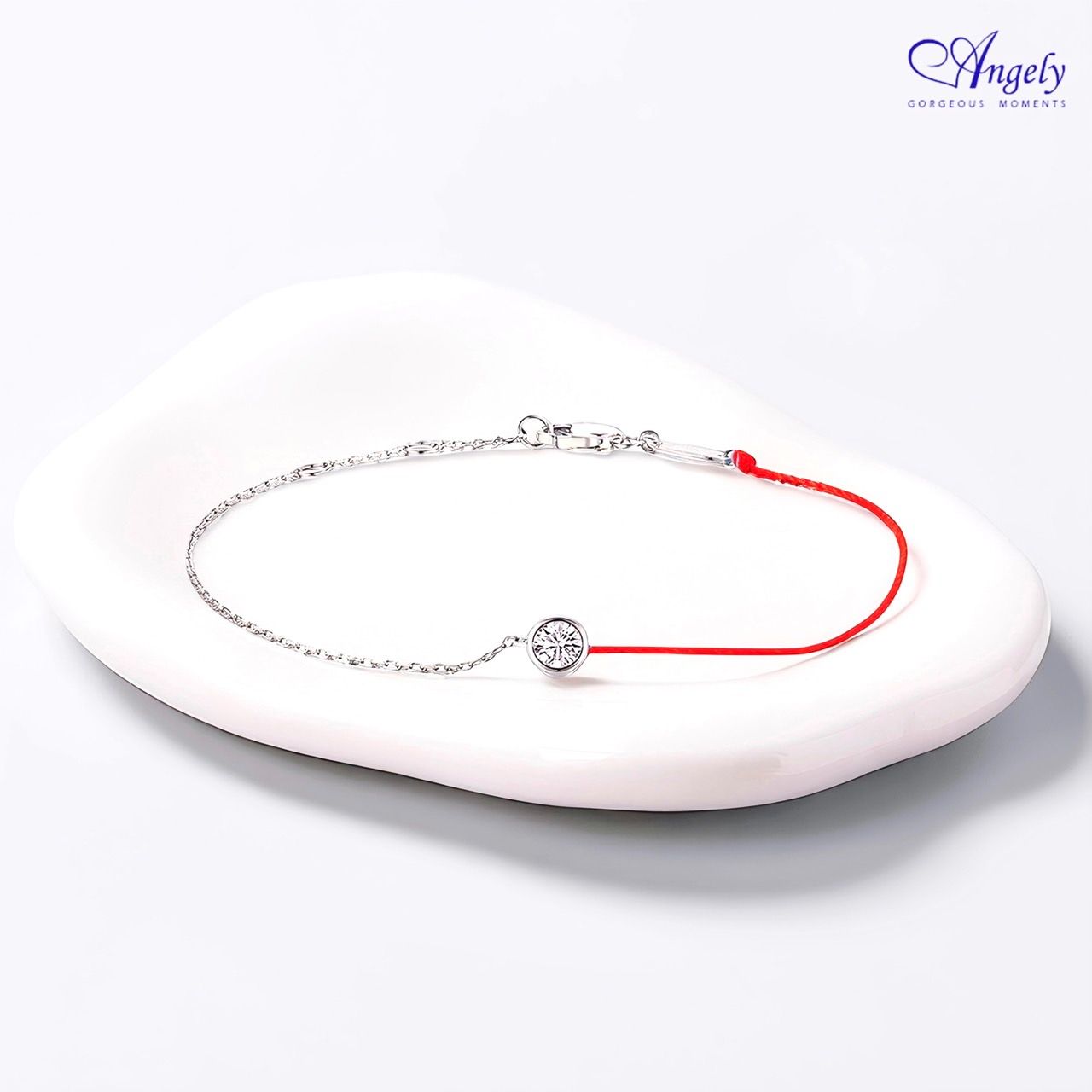 【Angely】Red Spark 繫閃 星願真鑽守願繩(享盒裝服務)| 戀愛 紅繩 開運 生日禮物 情人禮物 女生禮物