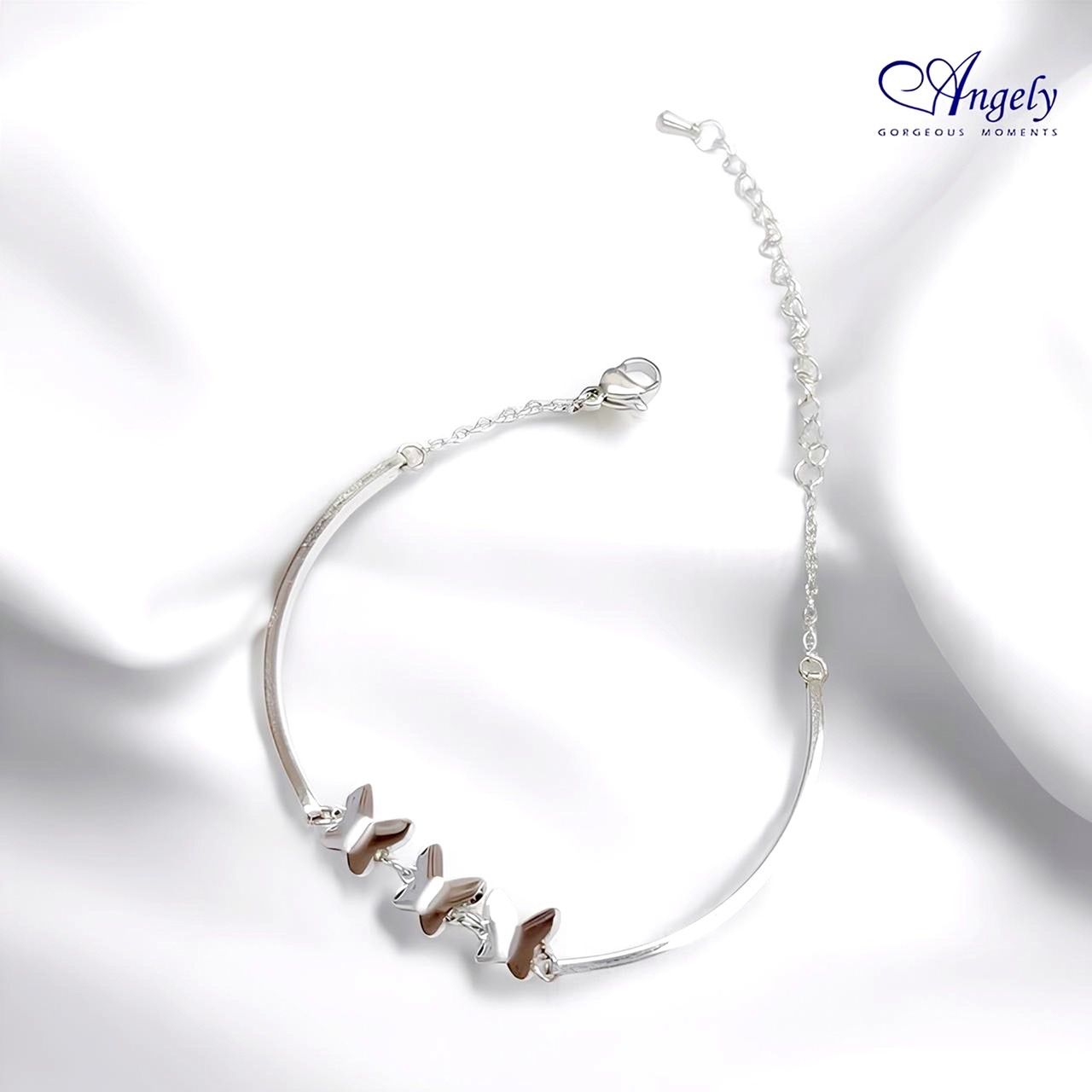 【Angely】自由如初 蝴蝶鈦鋼手環(享盒裝服務)|自由 堅毅 蛻變 生日禮物 情人禮物 女生禮物