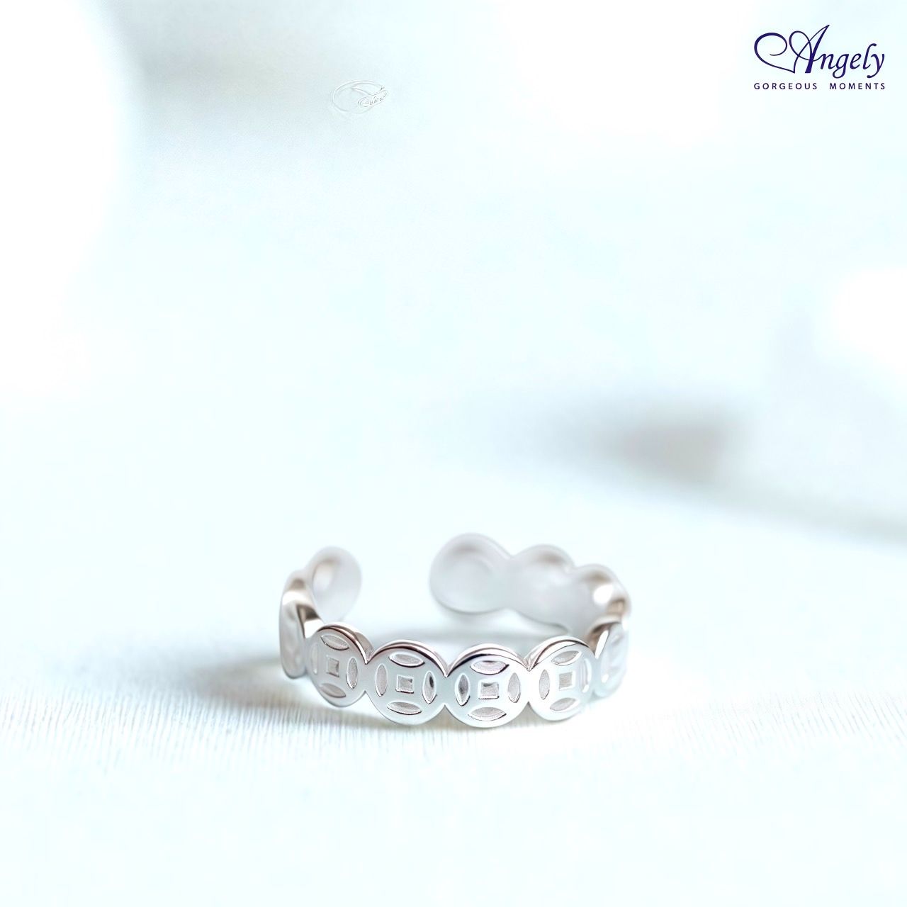 【Angely】『1+1精選組合 純銀戒指+拭銀布』富貴招財純銀戒(享盒裝服務)|財運 百搭 日常 生日禮物 情人禮物