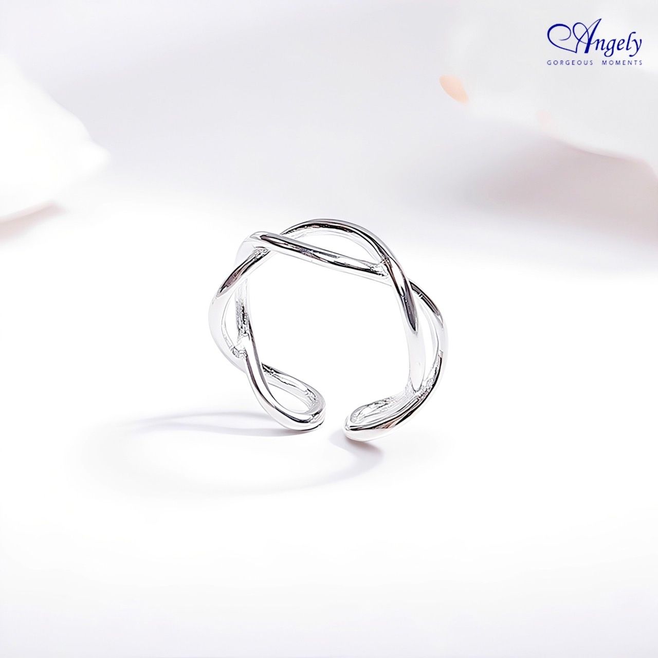 【Angely】『1+1精選組合 純銀戒指+拭銀布』純銀設計感簡約尾戒(享盒裝服務)|小人退散 氣場守護 職場必備
