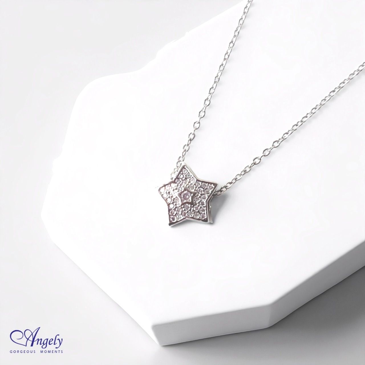 【Angely】閃耀幸運星造型項鍊(享盒裝服務)|閃耀 甜美 獨特 生日禮物 情人禮物 女生禮物 女友禮物