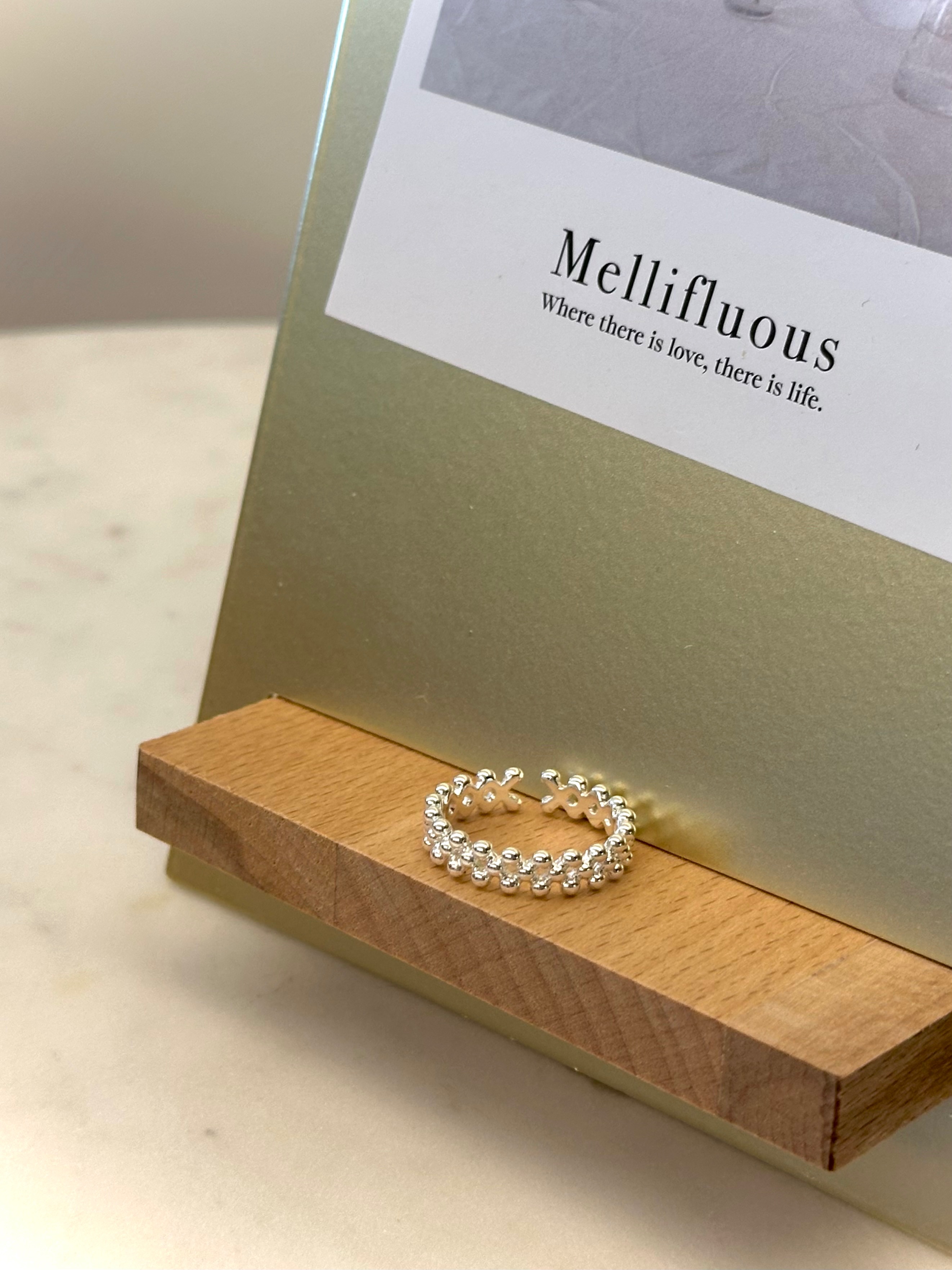 交織 銀色 戒指一枚