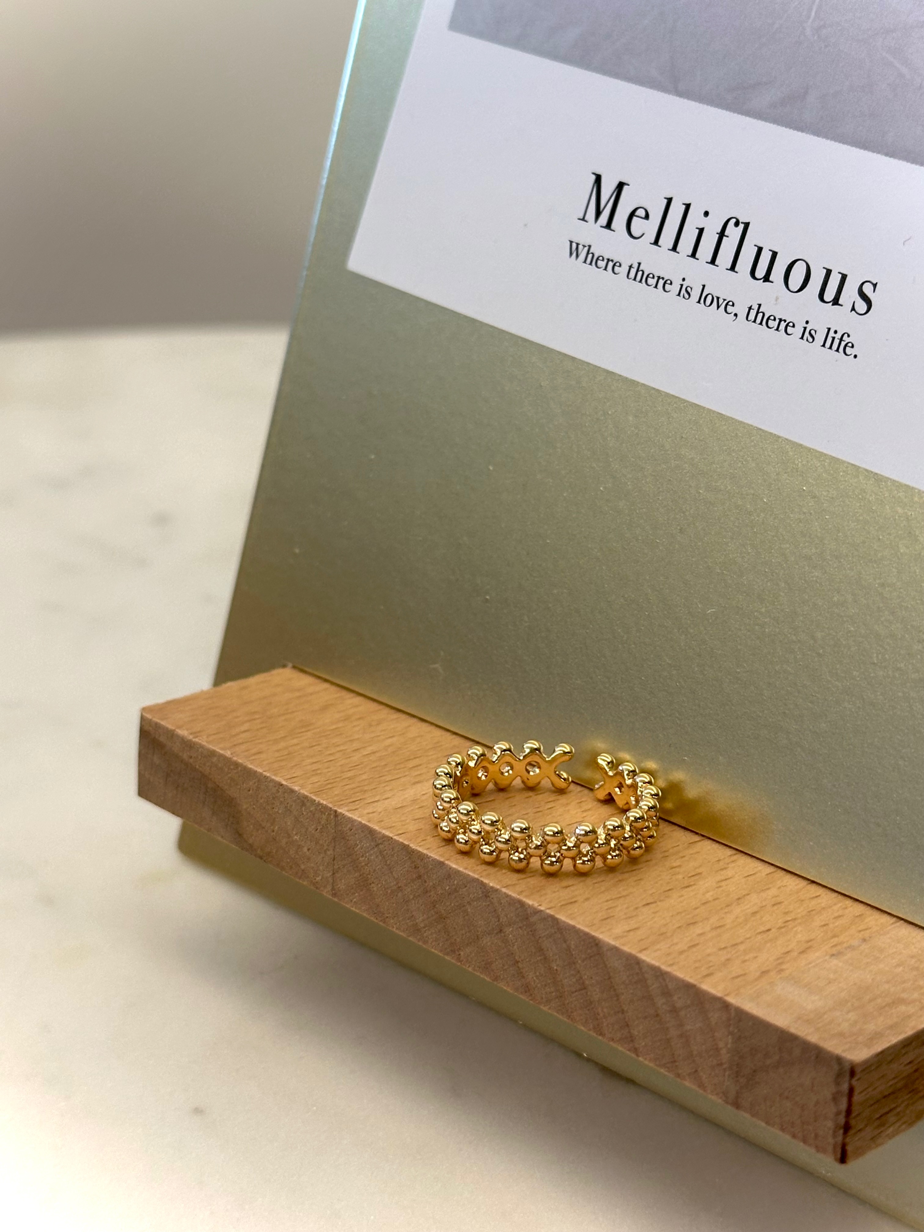 交織 金色 戒指一枚