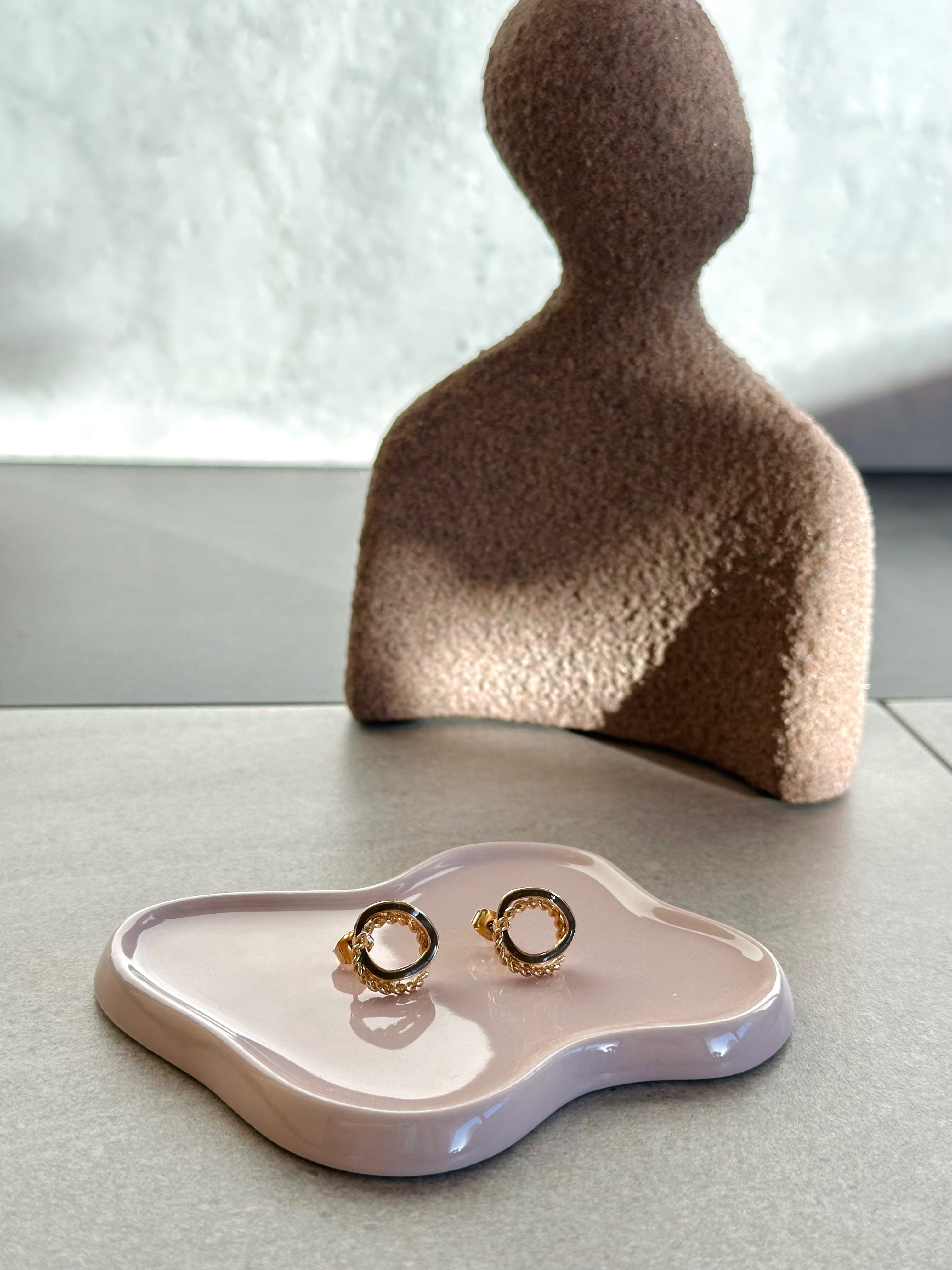 雅緻雙環 耳針式耳環一對