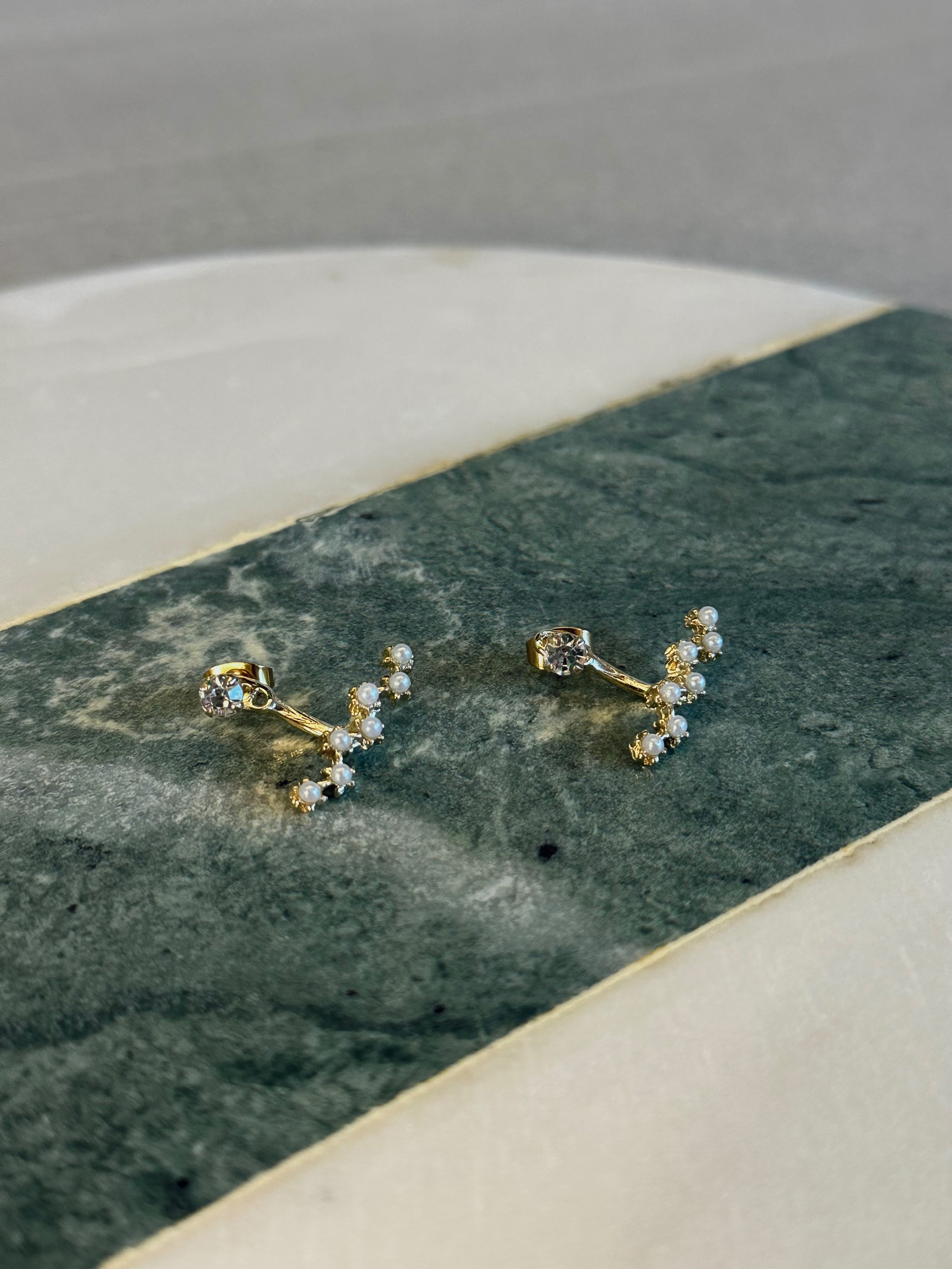 璀璨星光 耳針式耳環一對