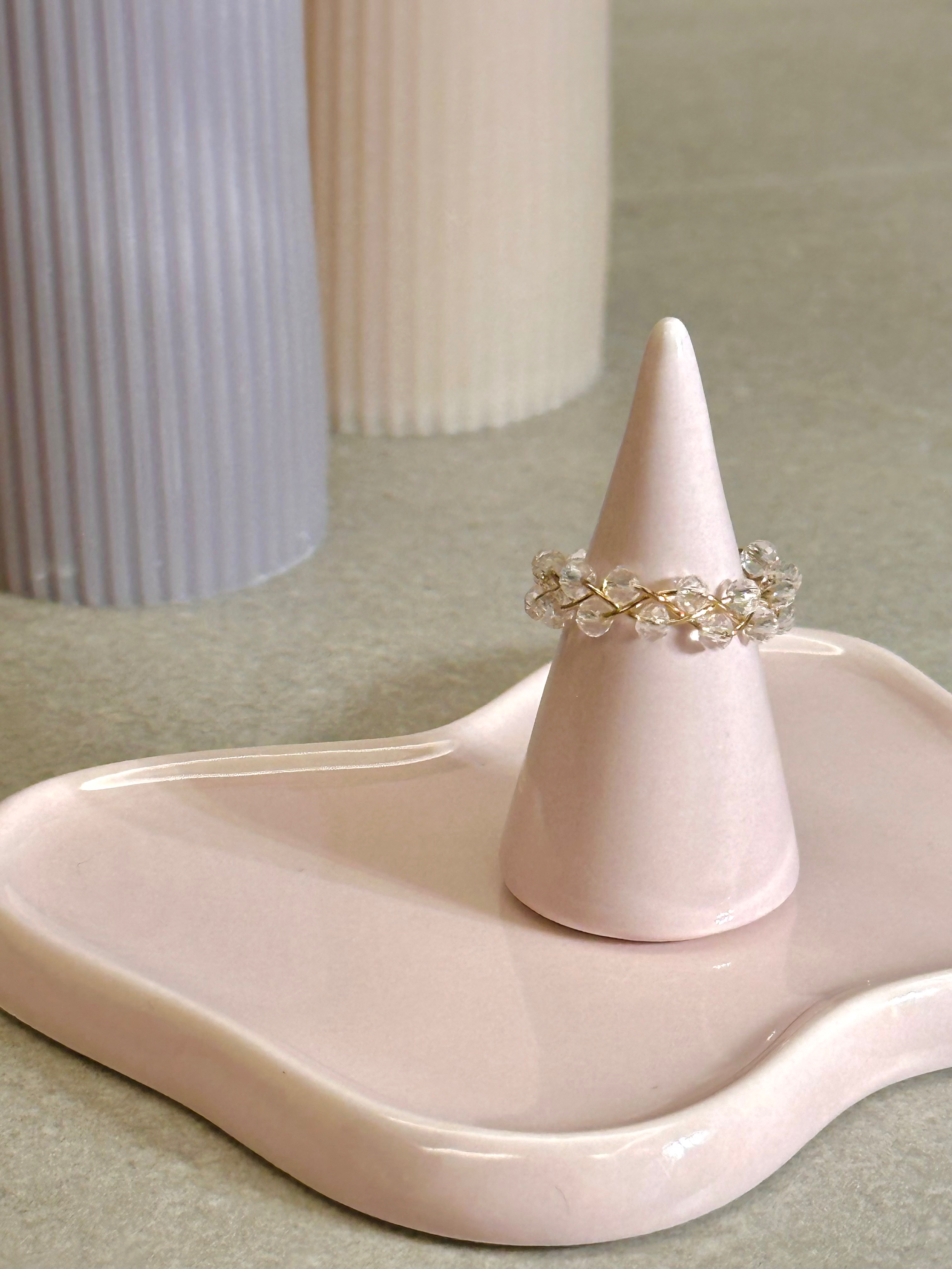 小華麗 透明 戒指一枚