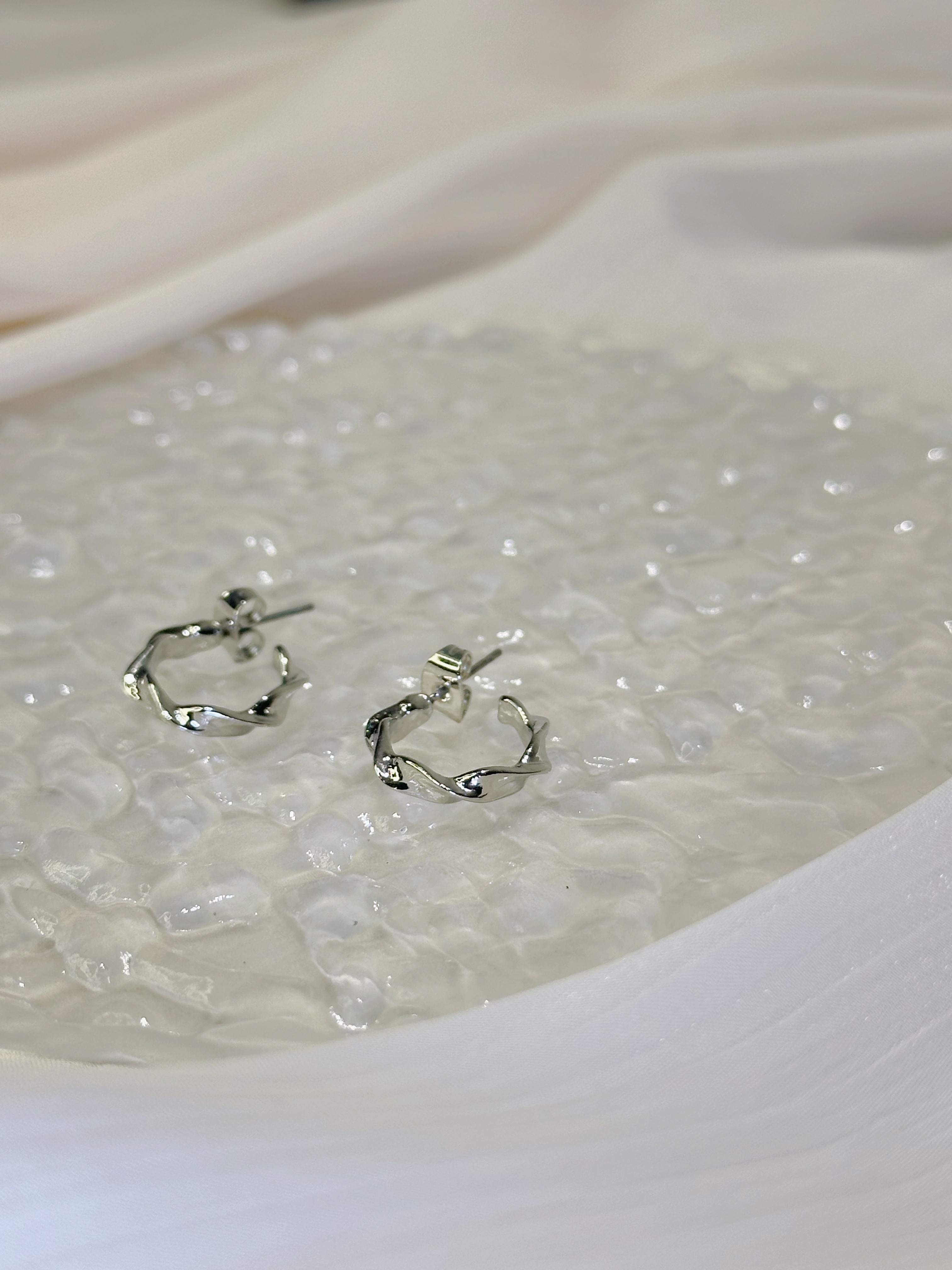 羅馬環 耳針式耳環一對