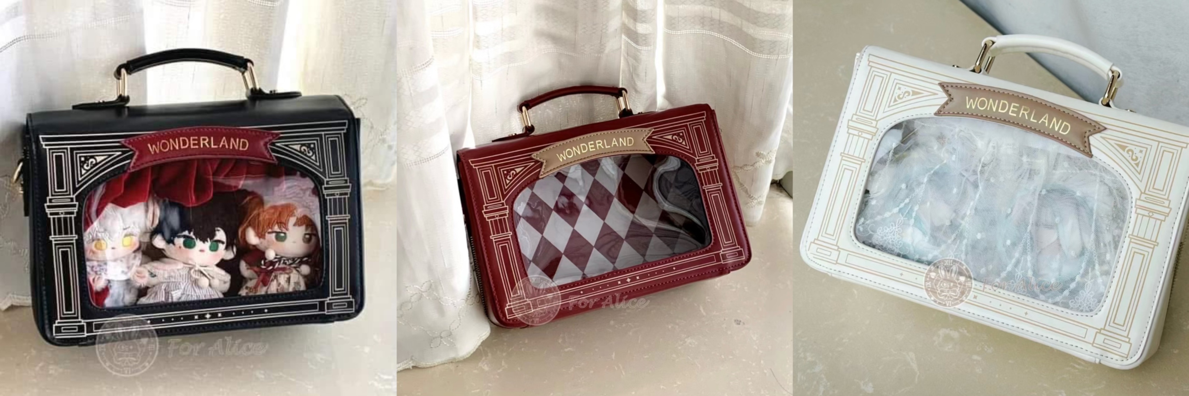 愛麗絲娃包 紅色 白色 全新