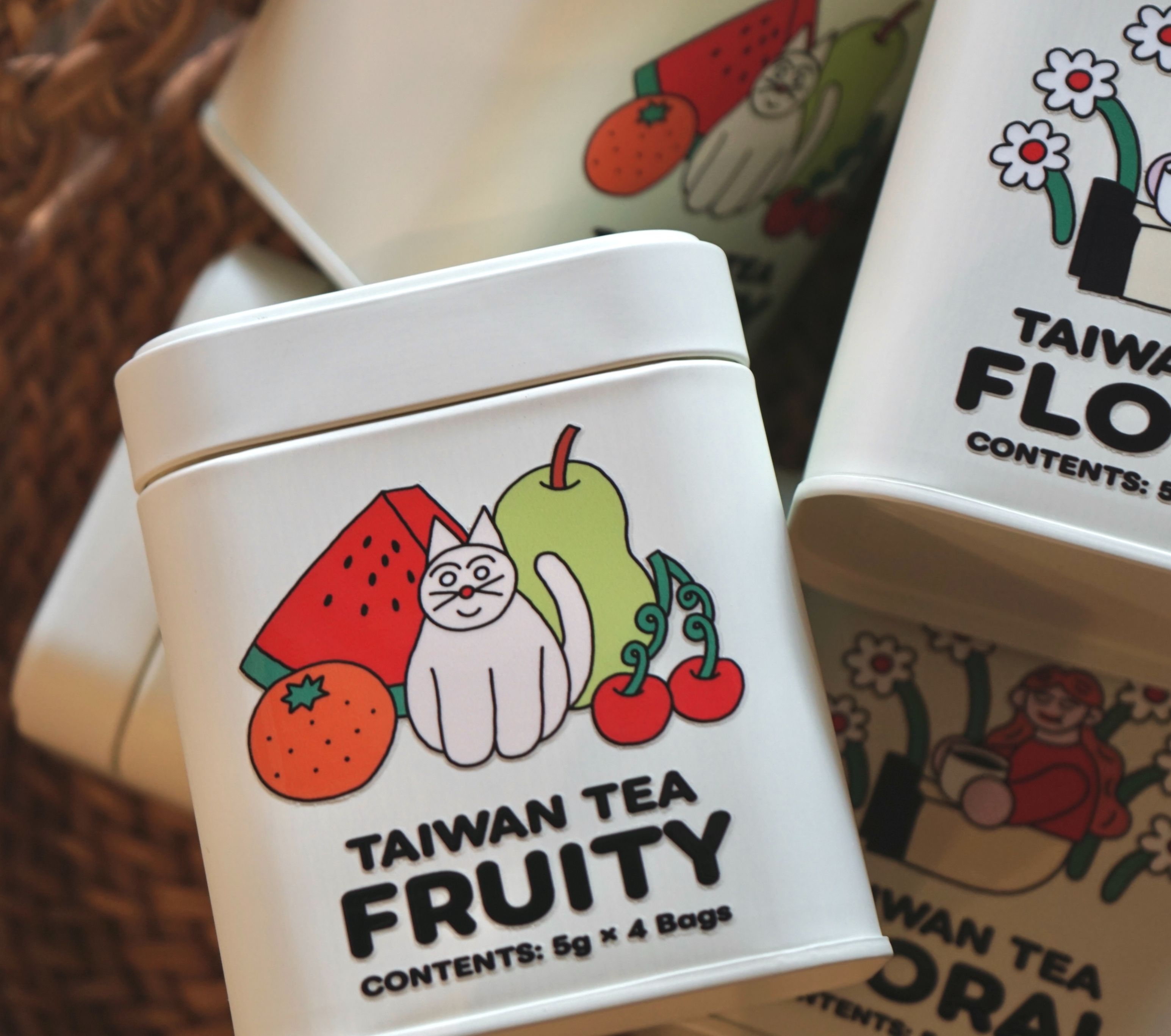 【FRUITY】SAKIPON聯名茶包鐵盒-果香喵喵