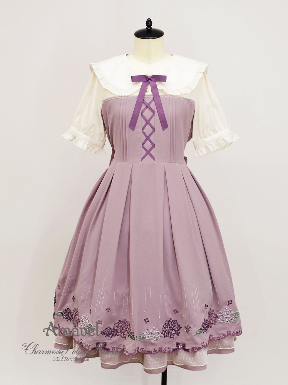 amavel紫陽花連身裙