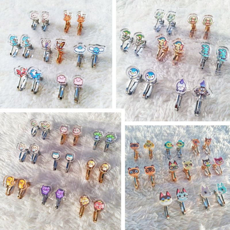 【寶可夢／動物森友會】貼耳系列 壓克力耳環