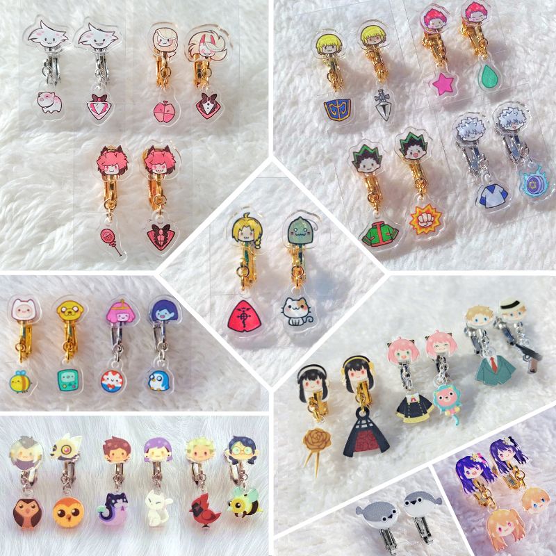 【Hazbin Hotel／獵人／鋼之煉金術／探險活寶／The Owl House／間諜家家酒／我推的孩子】壓克力耳環