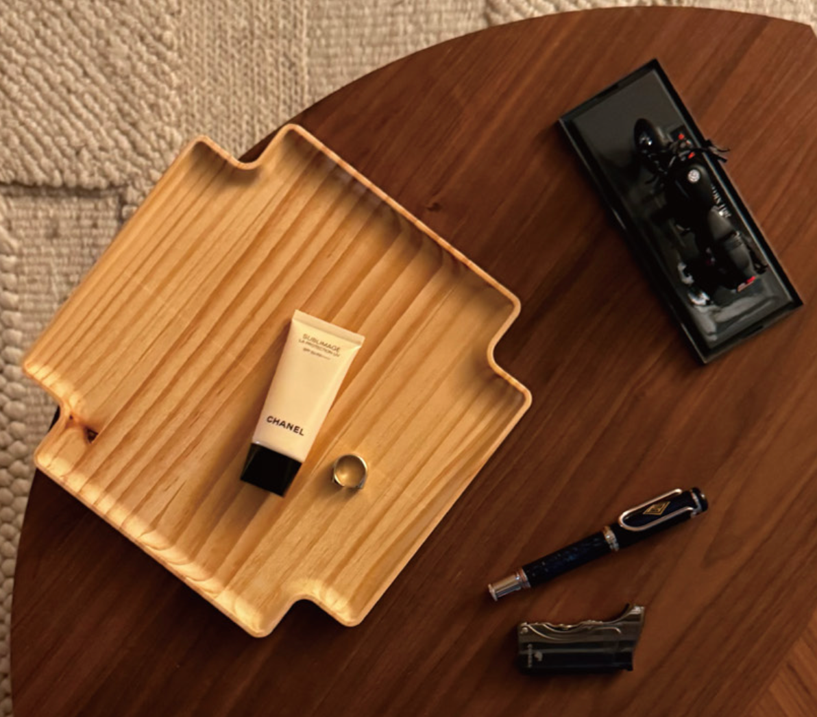 木語幾何十字拖盤