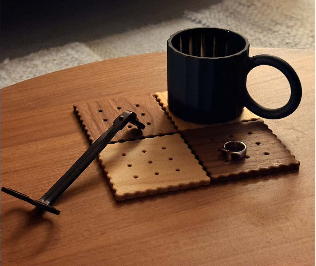 麥浪記事方形餅乾杯墊