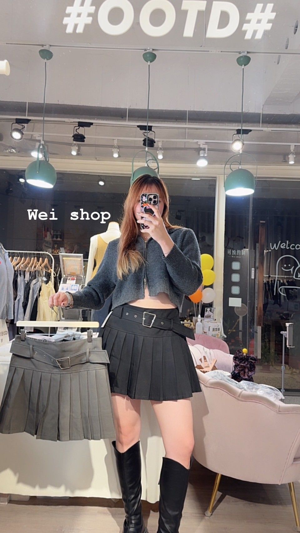 ♥女團辣妹皮帶短褲裙♥