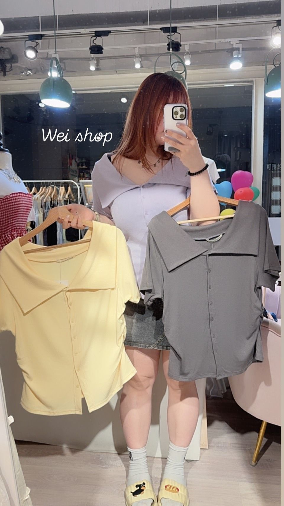 ♥大翻領抓皺上衣♥