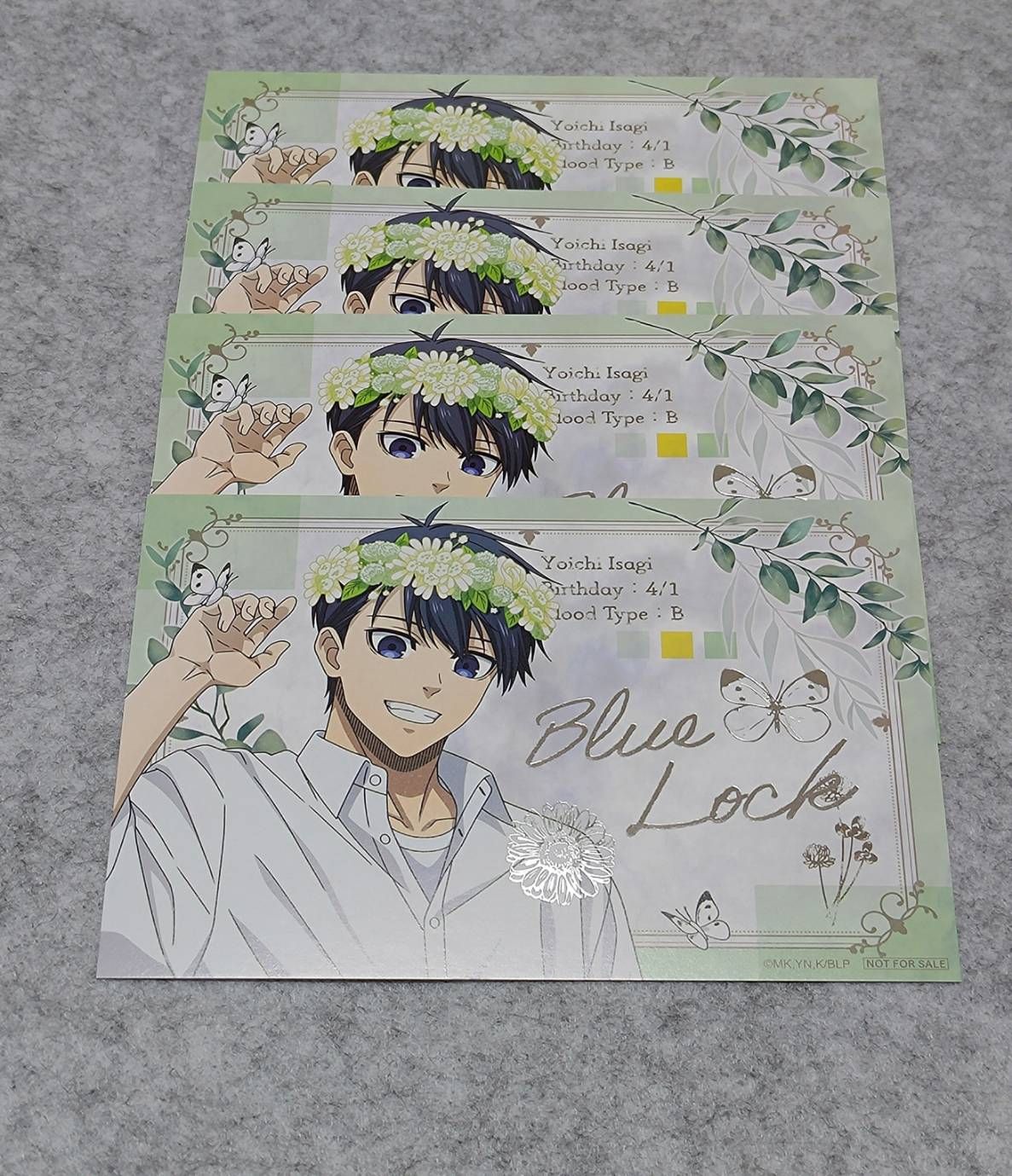 花圈系列特典正比箔押明信片（潔、冰織、凜、冴、士道）