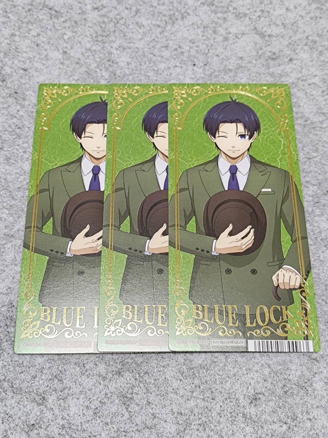 英倫紳士系列燙金特典書籤/小卡（潔、蜂樂、千切、凜、冴、士道）