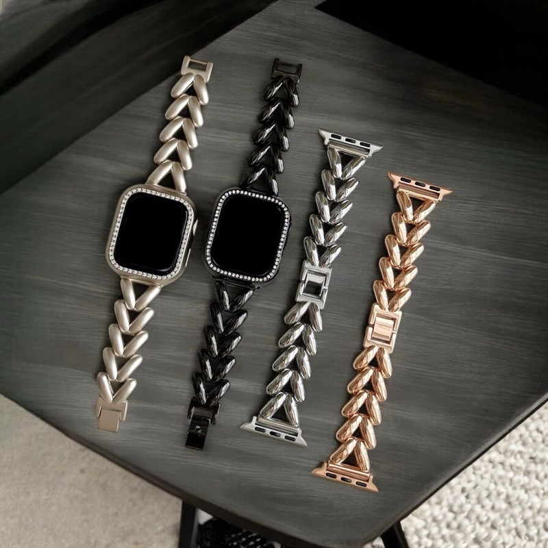 心型編織AppleWatch金屬錶帶