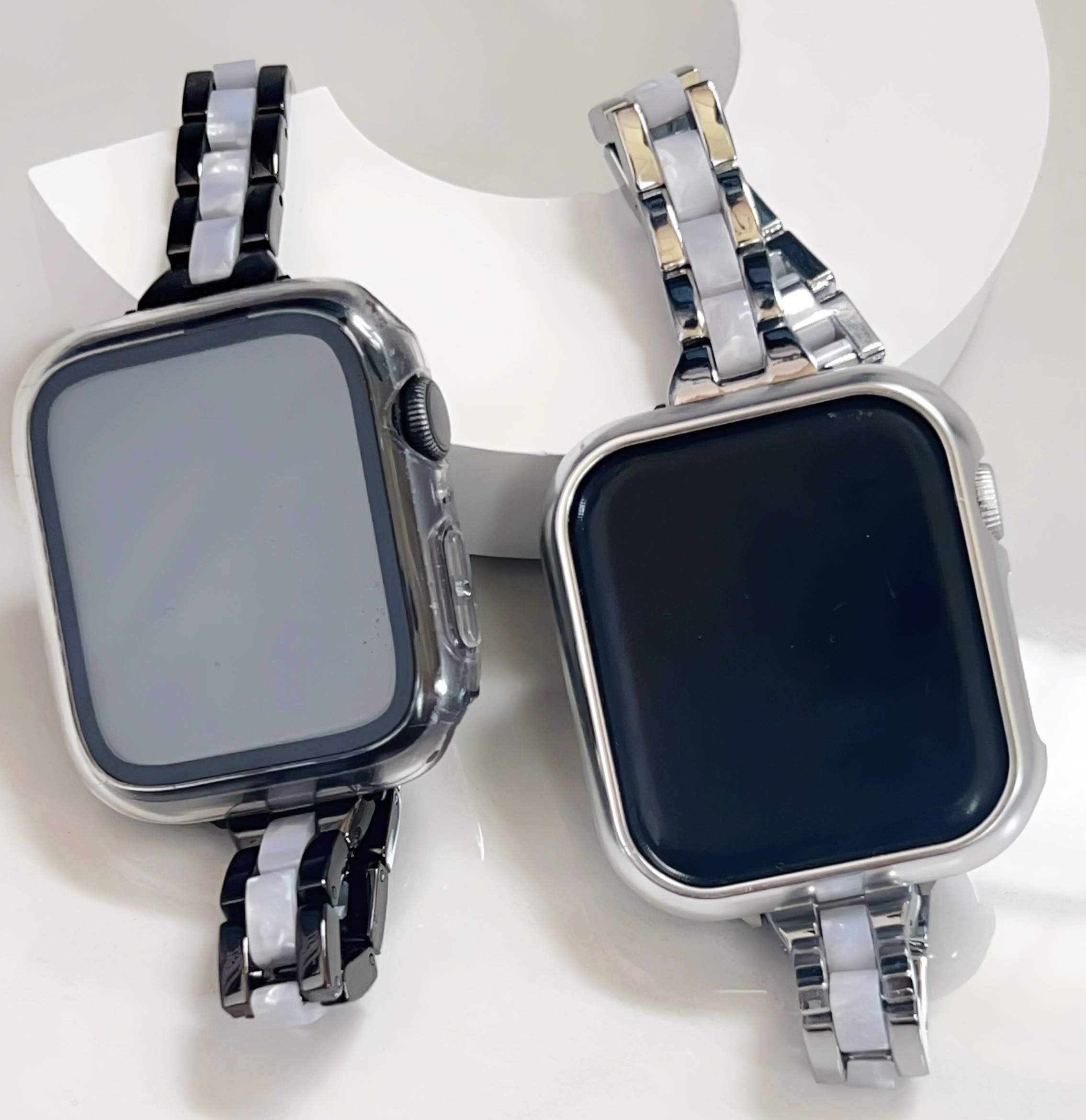 金屬拼樹脂AppleWatch錶帶