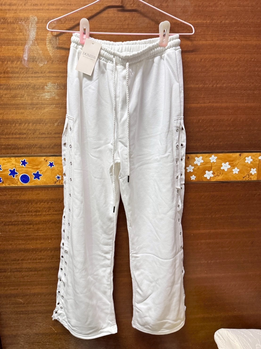 側綁帶神褲 白色